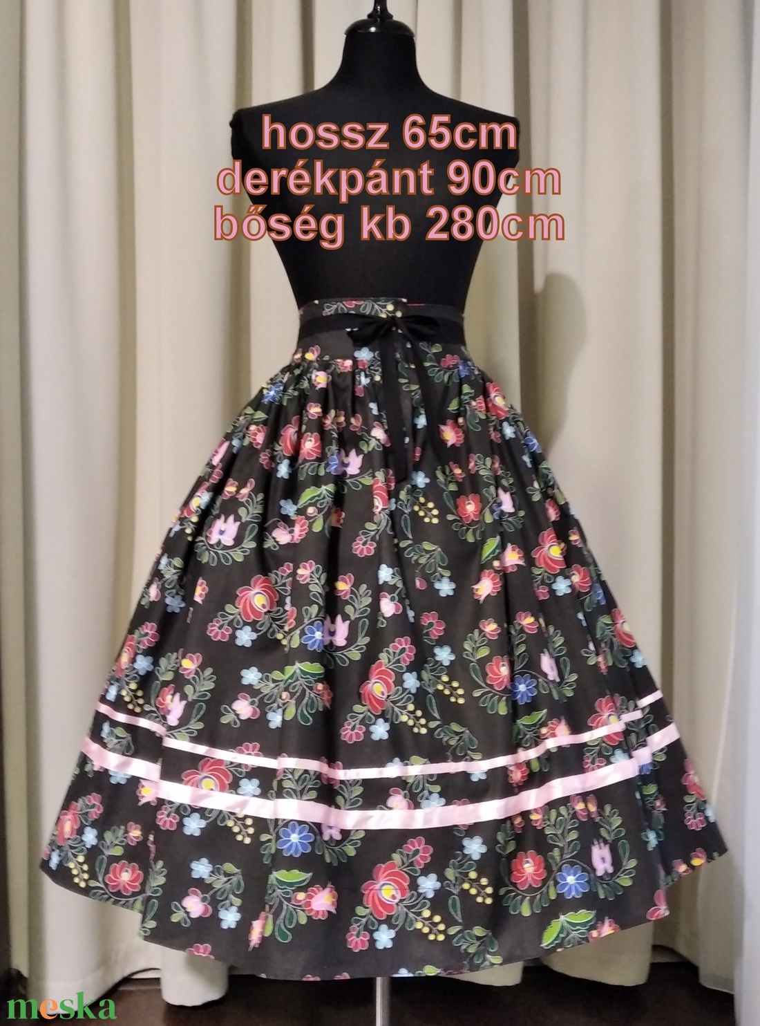 Kamasz néptánc szoknya 65 cm vegyes színek - ruha & divat - női ruha - szoknya - Meska.hu