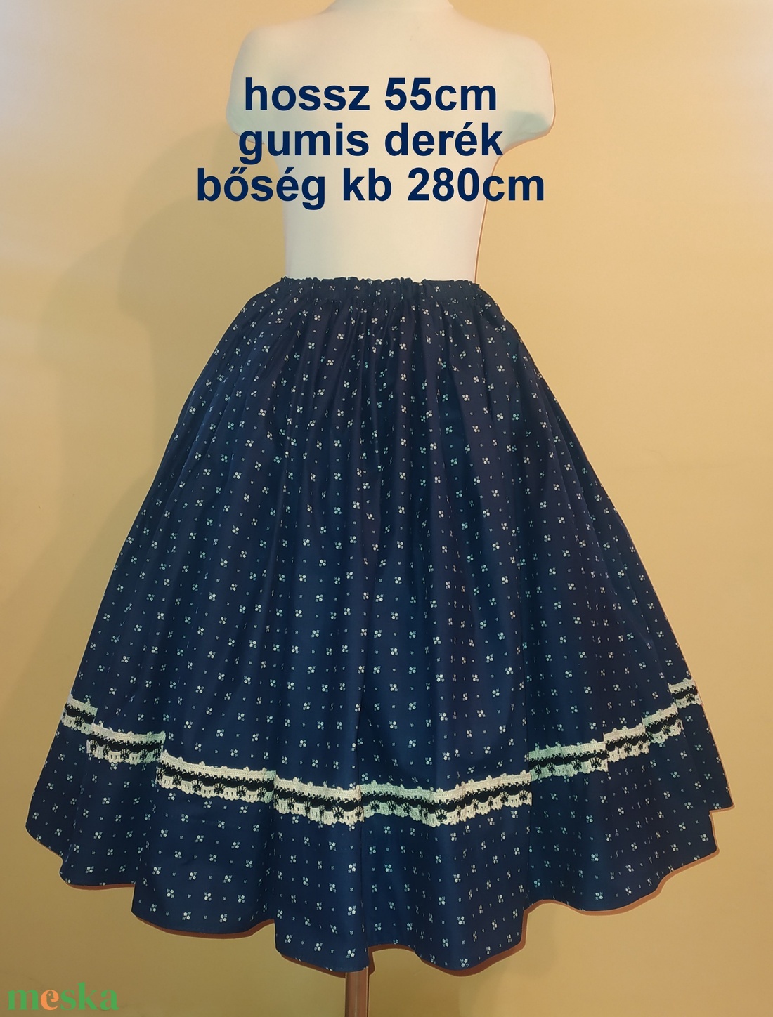 Gyermek néptánc szoknya 55 cm kék - ruha & divat - babaruha & gyerekruha - szoknya - Meska.hu Gyermek néptánc szoknya 55 cm kék - ruha & divat - babaruha & gyerekruha - szoknya - Meska.hu
