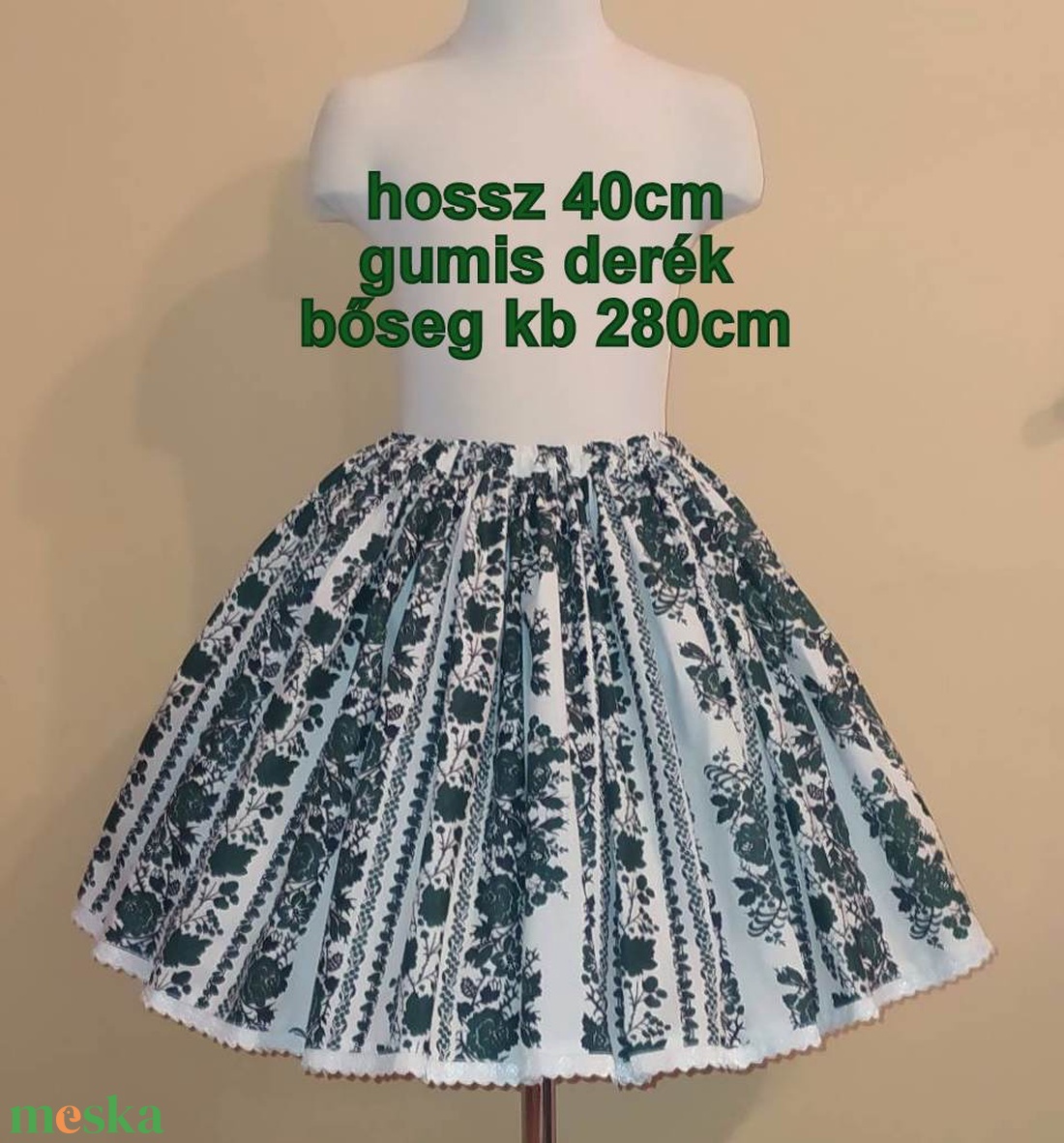 Gyermek néptánc szoknya 40 cm vegyes színek - ruha & divat - gyerekruha - szoknya - Meska.hu