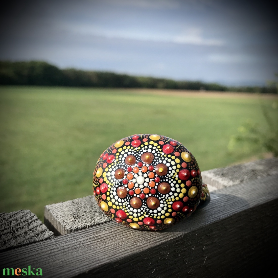 2 Mesés pontozott mandala kő: a Természet ajándéka, meditációs kiegészítő, mandala lakásdekoráció - otthon & életmód - dekoráció - spiritualitás - mandala - Meska.hu