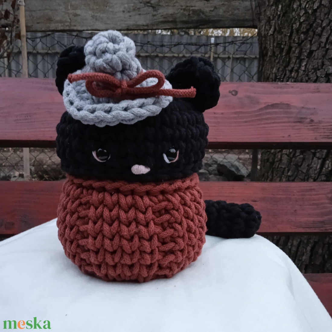 Cica tároló - otthon & életmód - tárolás & rendszerezés - tárolókosár - Meska.hu