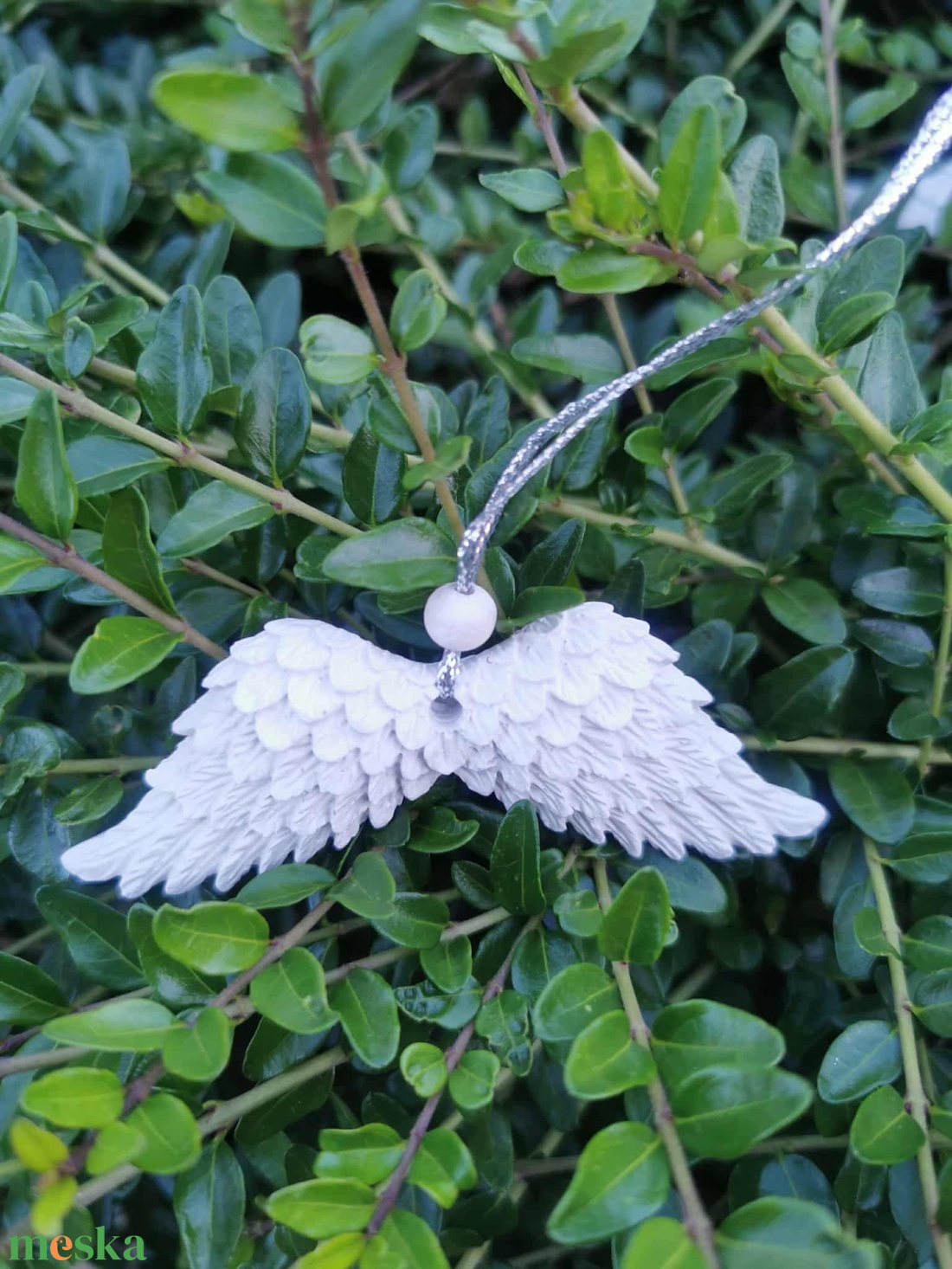 Karácsonyfadísz, angyalszárny, gipszből - karácsony - karácsonyi lakásdekoráció - karácsonyfadíszek - Meska.hu