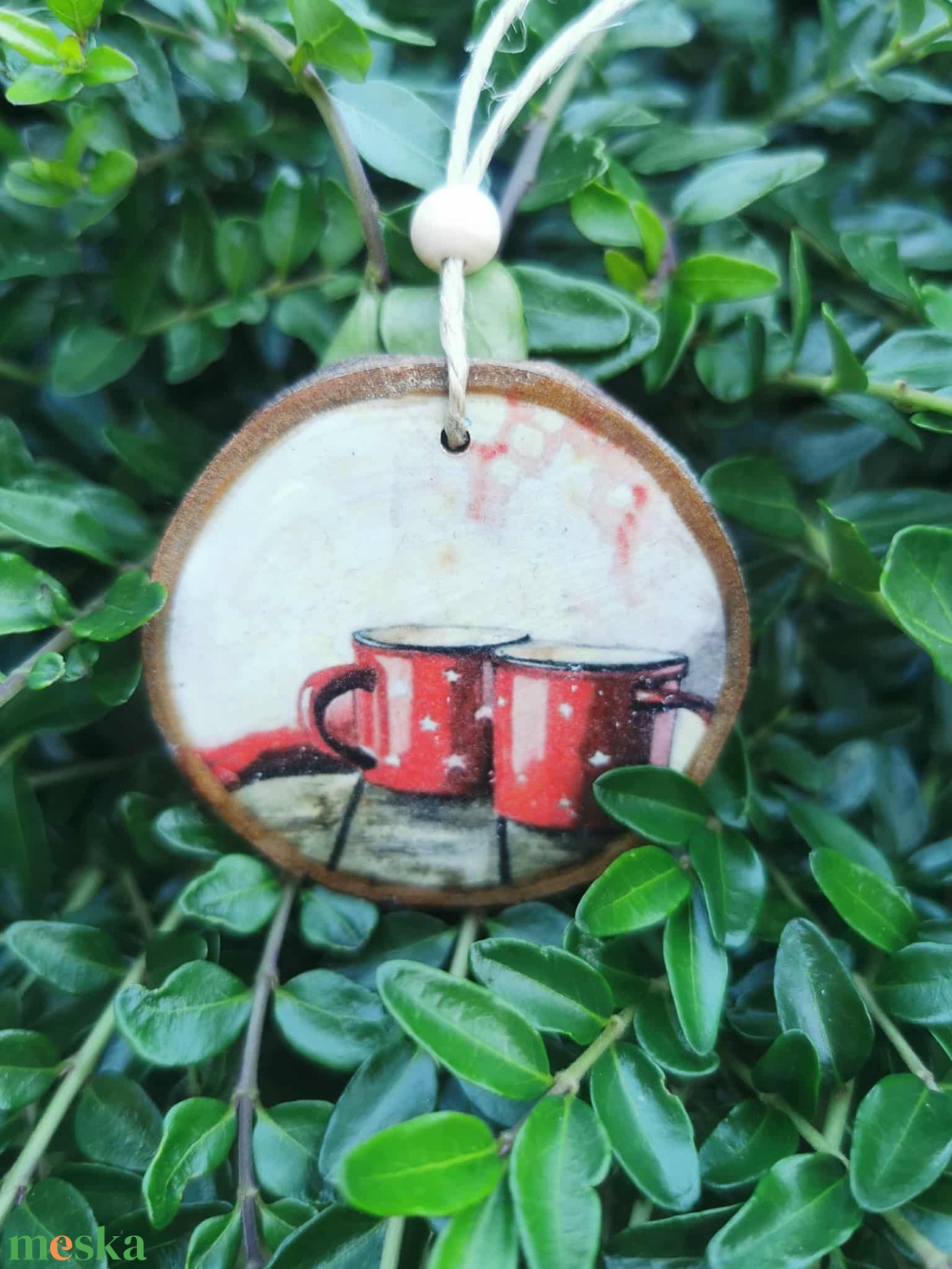 Fa karácsonyfadísz díszdobozban - karácsony - karácsonyi lakásdekoráció - karácsonyfadíszek - Meska.hu