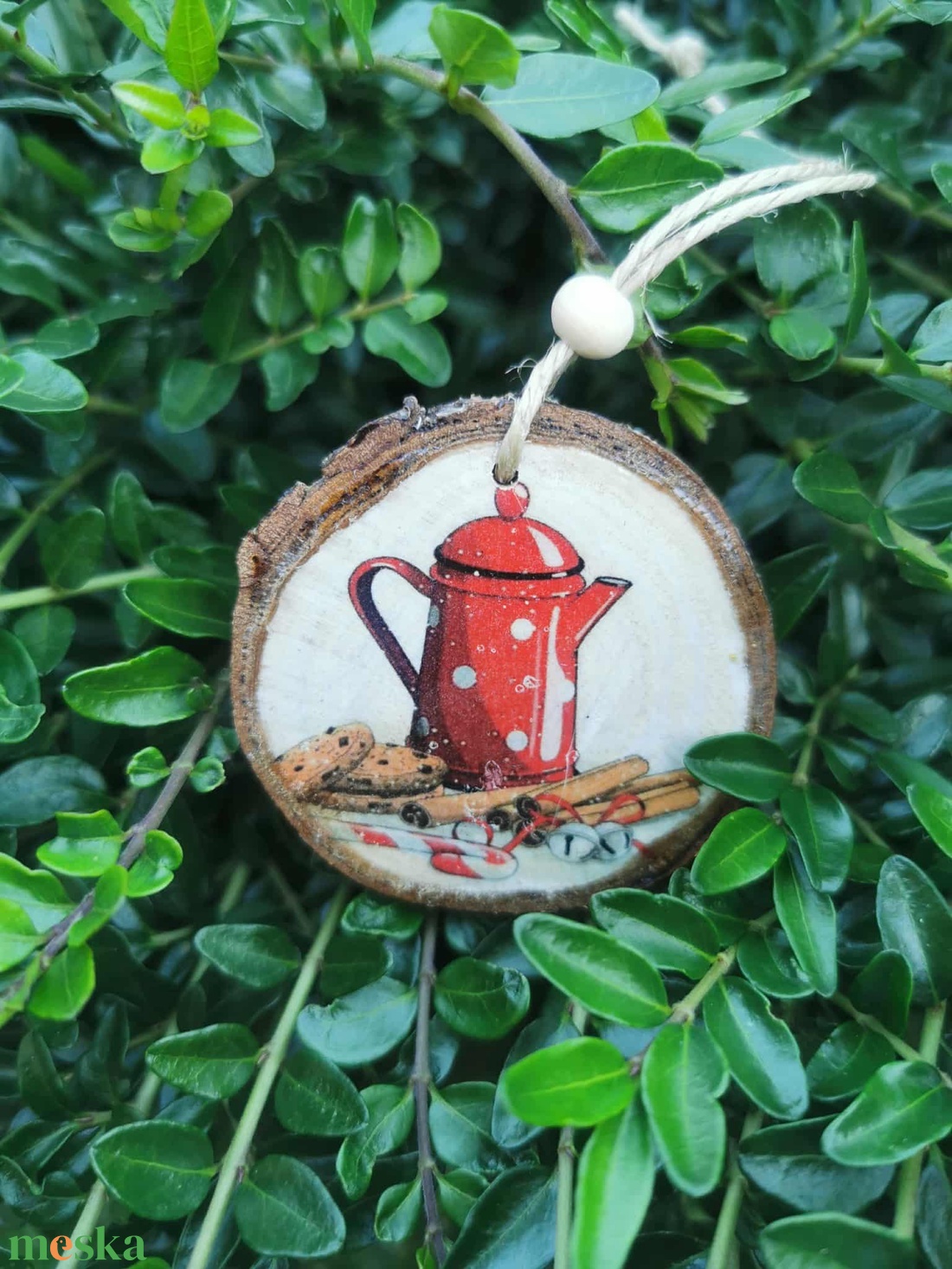 Fa karácsonyfadísz díszdobozban - karácsony - karácsonyi lakásdekoráció - karácsonyfadíszek - Meska.hu