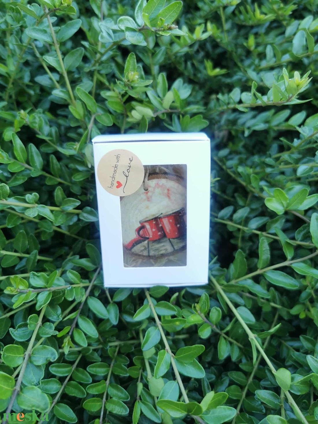 Fa karácsonyfadísz díszdobozban - karácsony - karácsonyi lakásdekoráció - karácsonyfadíszek - Meska.hu