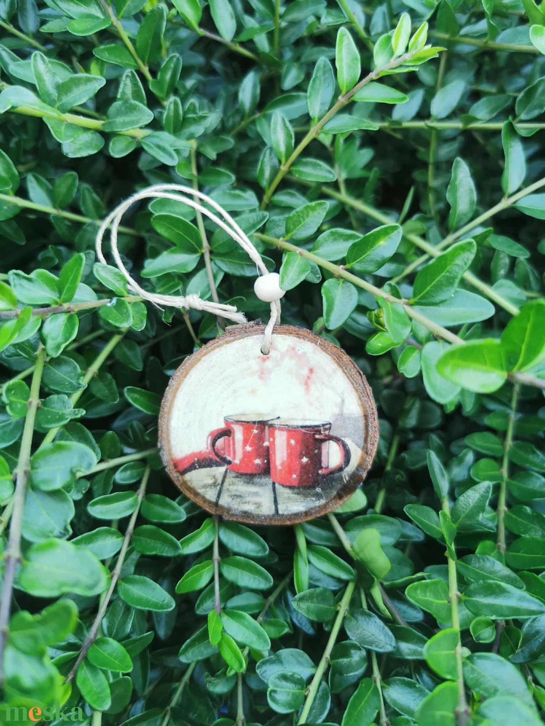 Fa karácsonyfadísz díszdobozban - karácsony - karácsonyi lakásdekoráció - karácsonyfadíszek - Meska.hu