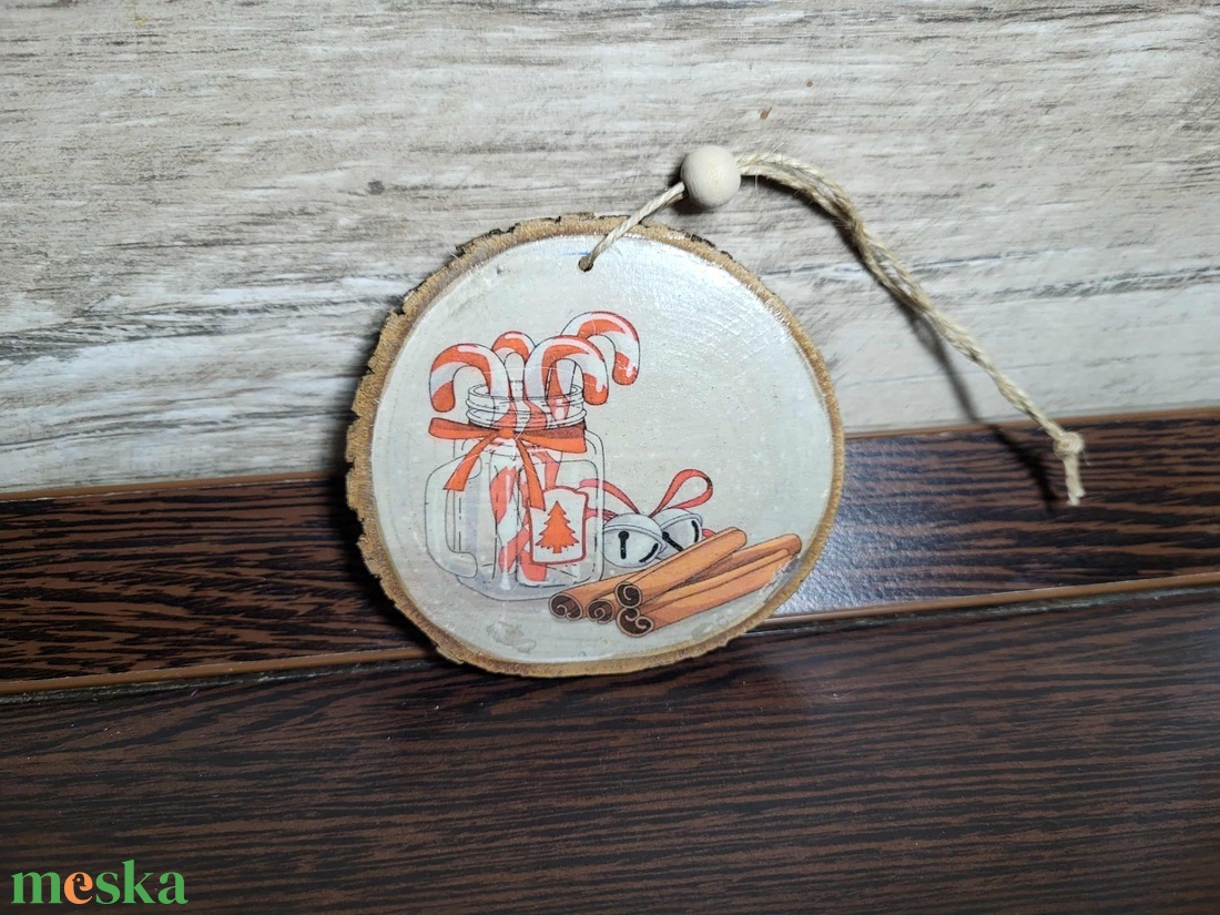 Fa karácsonyfadísz, kb. 7,5-8 cm - karácsony - karácsonyi lakásdekoráció - karácsonyfadíszek - Meska.hu