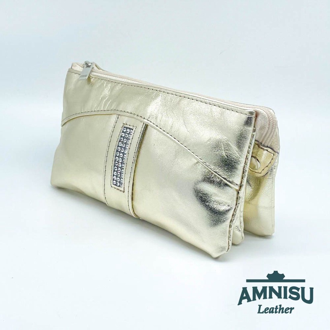 Arany egyenes swarovski köves női pénztárca G2006 - táska & tok - pénztárca & más tok - pénztárca - női pénztárca - Meska.hu