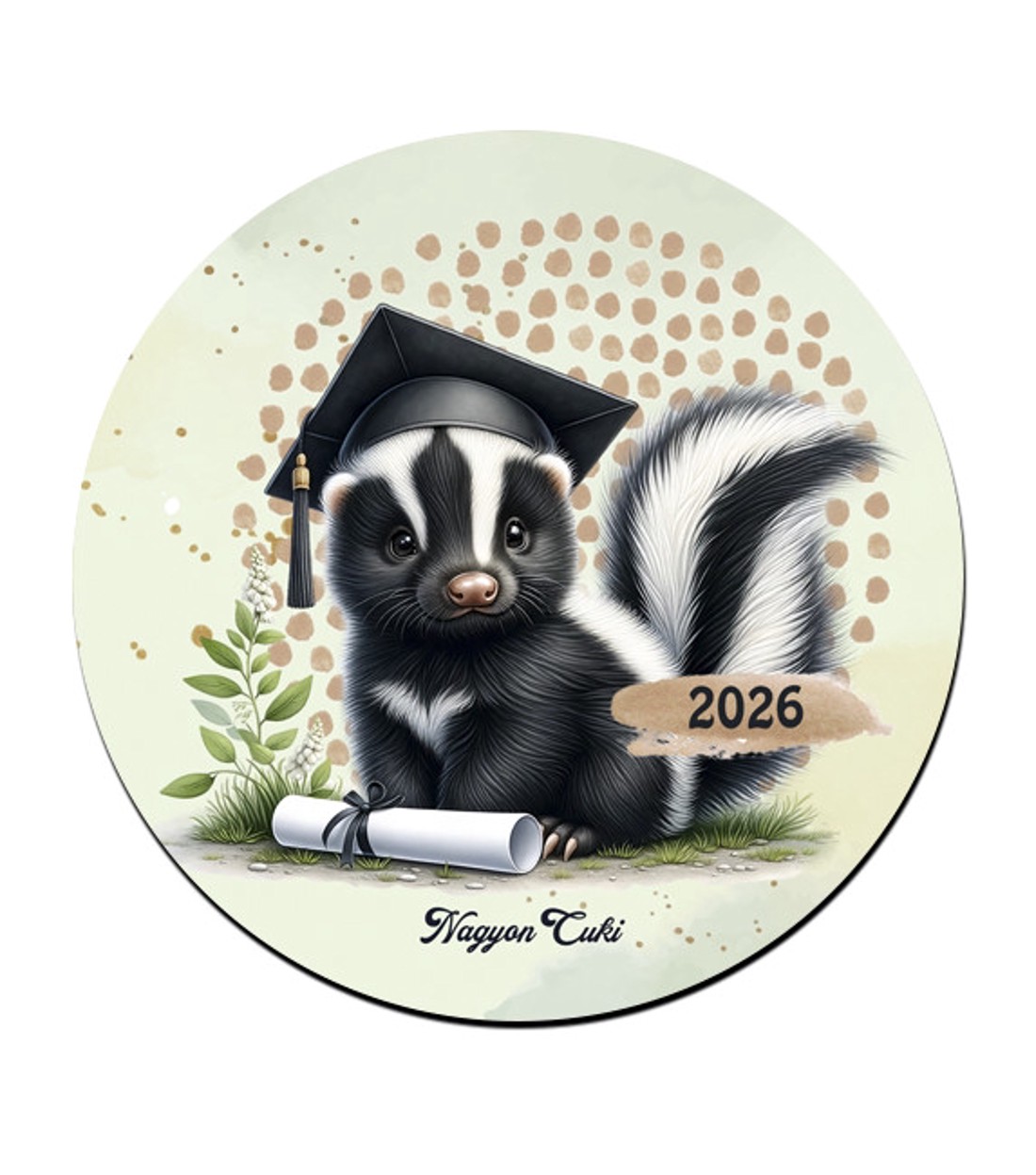 Borz - 2026 évi Ballagásra mintás poháralátét -  - Meska.hu