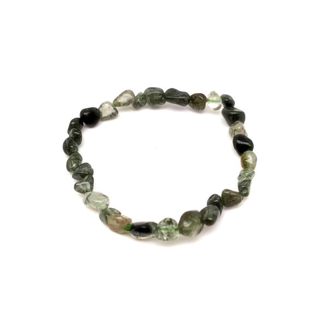 Rutilkvarc zöld pebble karkötő A 6-10mm - ékszer - karkötő - ásványkarkötő - Meska.hu