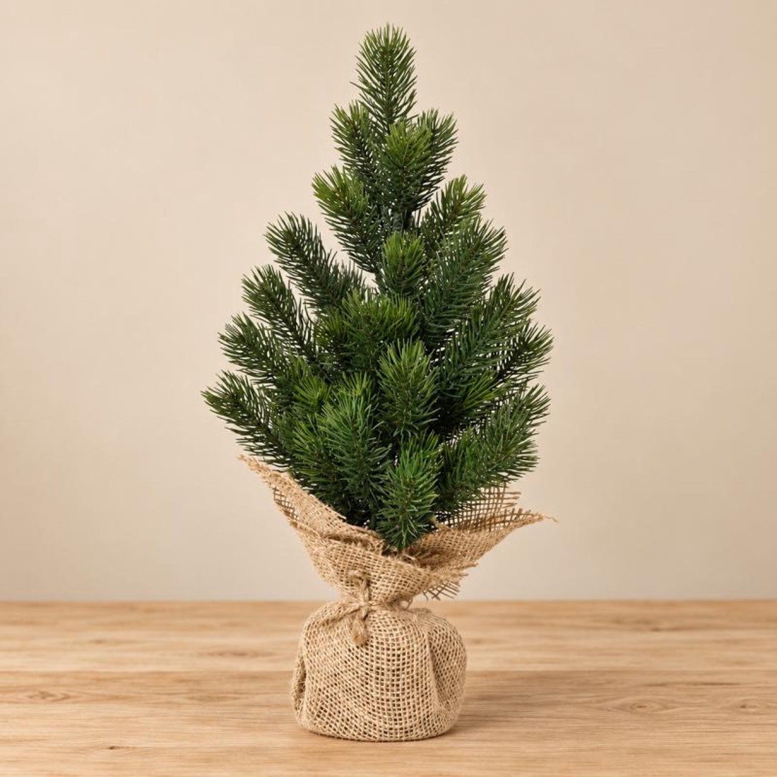 Zöld műfenyő jutazsákban � 40 cm -  - Meska.hu