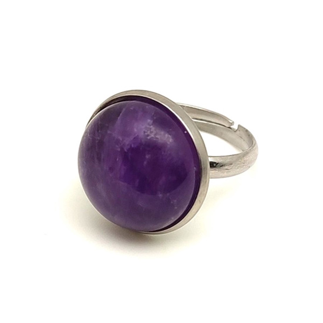 Béke támogató ametiszt állítható gyűrű kerek 16mm - ékszer - gyűrű - gyöngyös gyűrű - Meska.hu