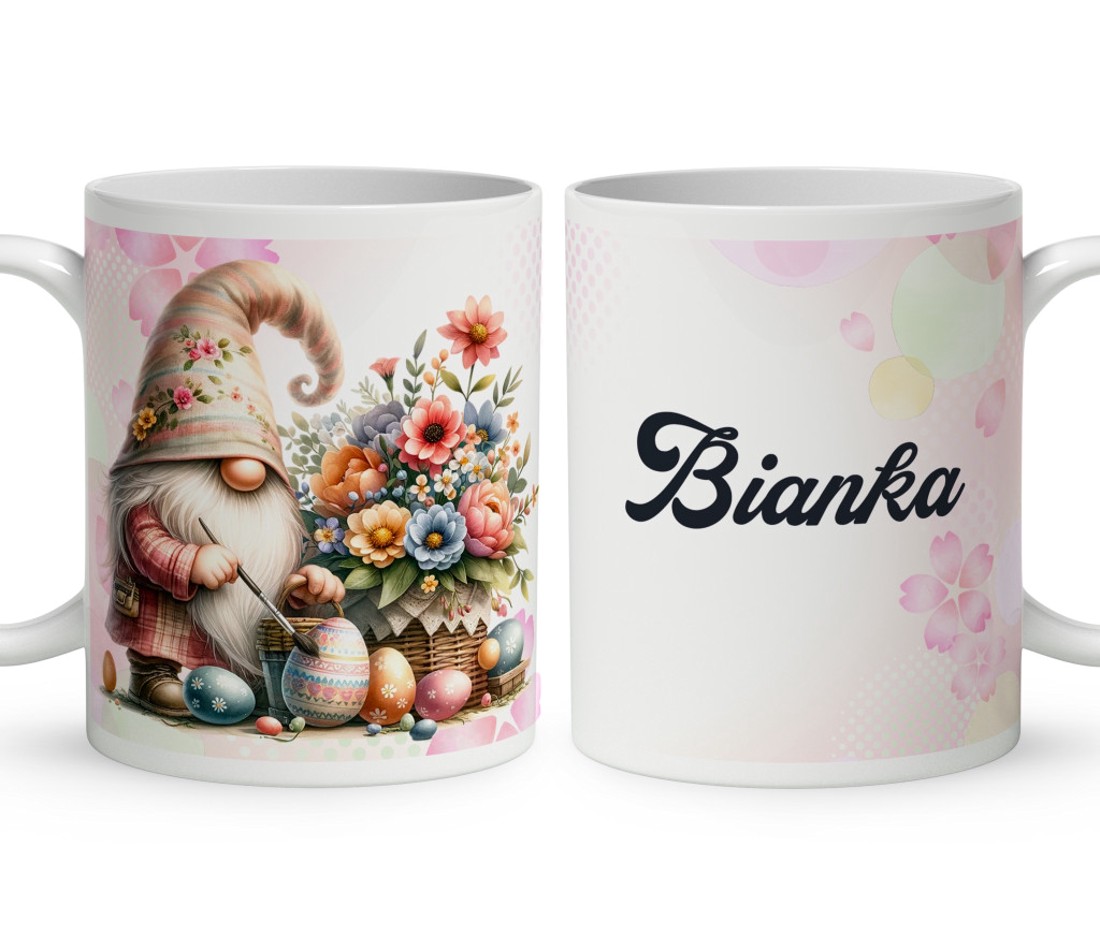 Névvel kérhető - Tojás festő Húsvéti manó mintás bögre - otthon & életmód - konyhafelszerelés, tálalás - tálalás - bögre & csésze - Meska.hu