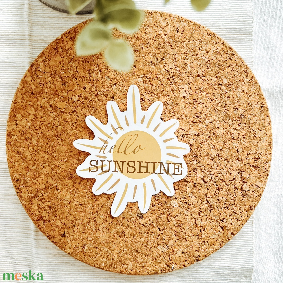 Hello napsütés, kézzel készült matrica, tavaszi matrica, ajándék matrica, vízálló matrica - otthon & életmód - papír, írószer - matrica, matrica csomag - Meska.hu