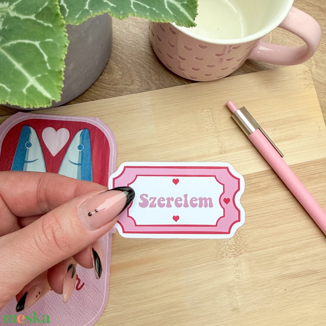 Valentin-napi szerelem matrica - otthon & életmód - papír, írószer - matrica, matrica csomag - Meska.hu