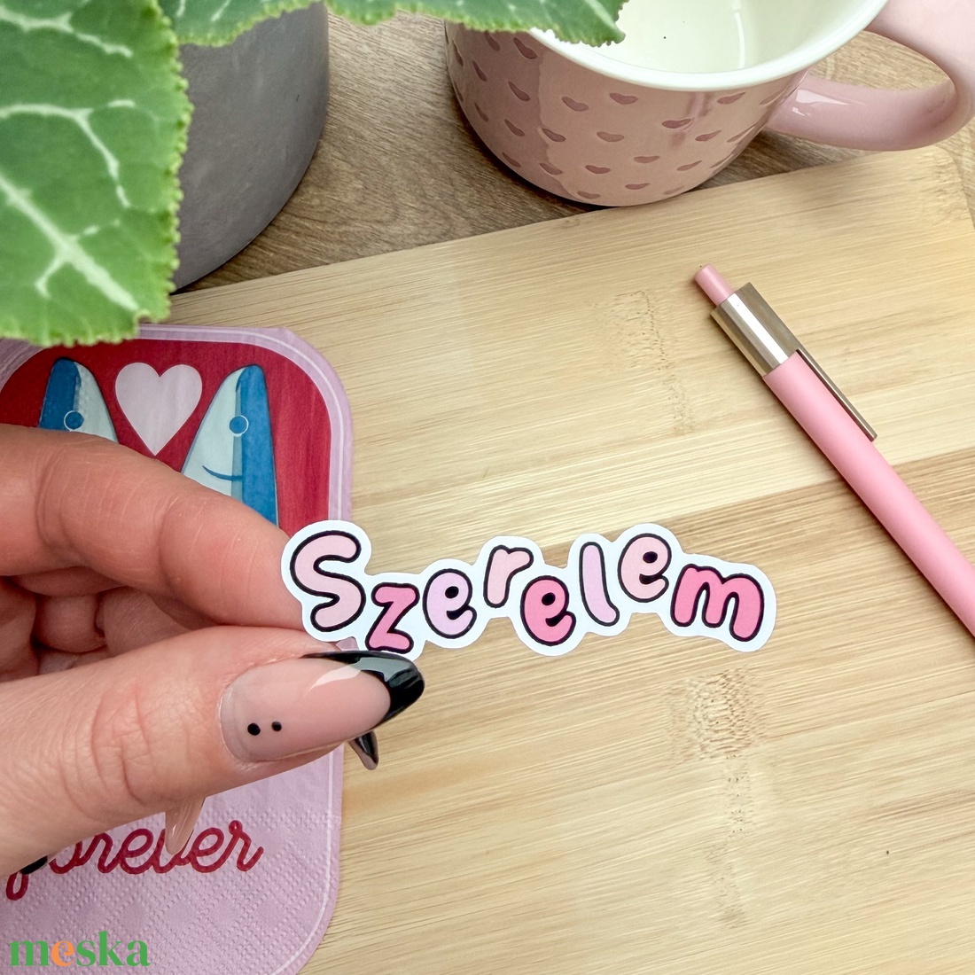 Valentin-napi szerelem matrica - otthon & életmód - papír, írószer - matrica, matrica csomag - Meska.hu