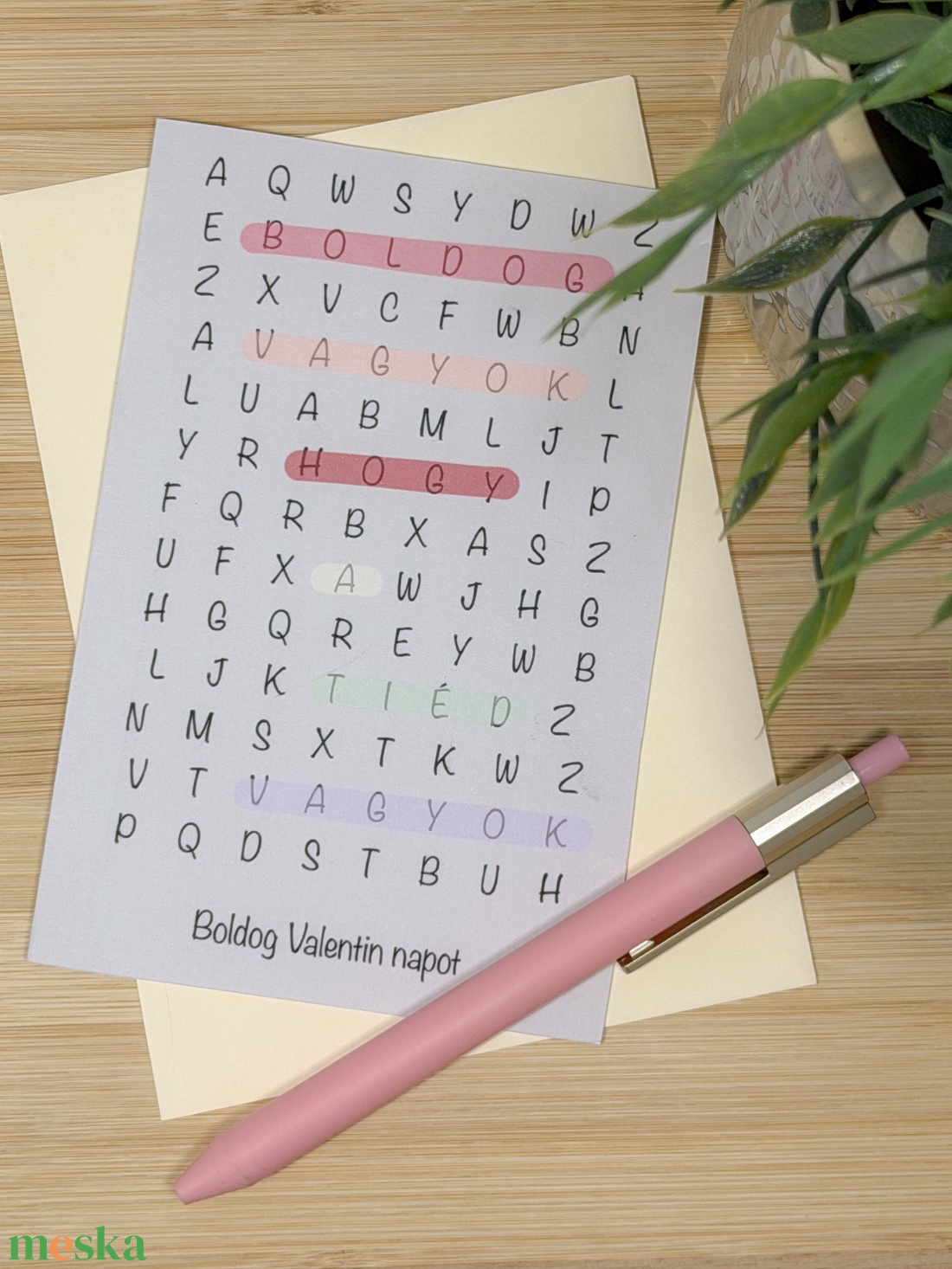 Valentin-napi képeslap - otthon & életmód - papír, írószer - ajándékozás kellékei - képeslap, üdvözlőlap - Meska.hu