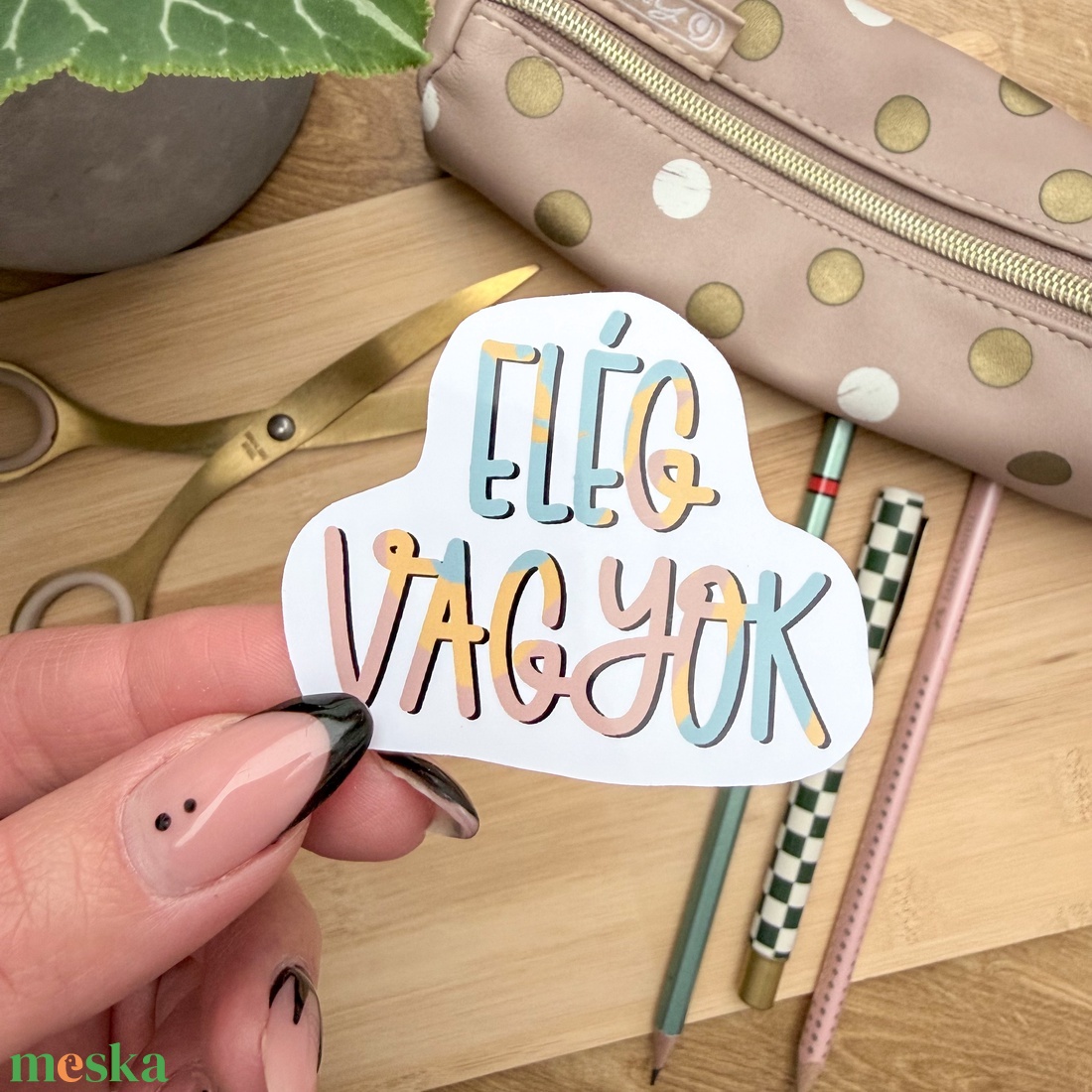 Elég vagyok � Motivációs matrica - otthon & életmód - papír, írószer - matrica, matrica csomag - Meska.hu