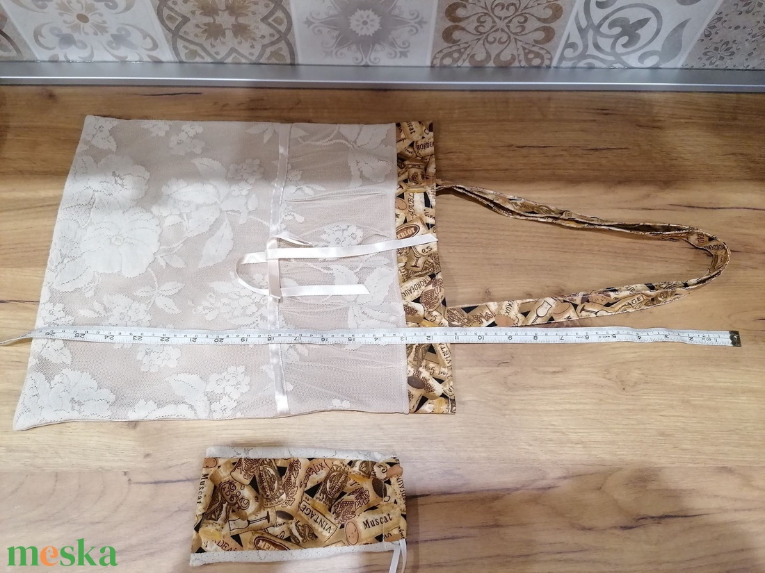 Csipke mintás táska - táska & tok - bevásárlás & shopper táska - shopper, textiltáska, szatyor - Meska.hu