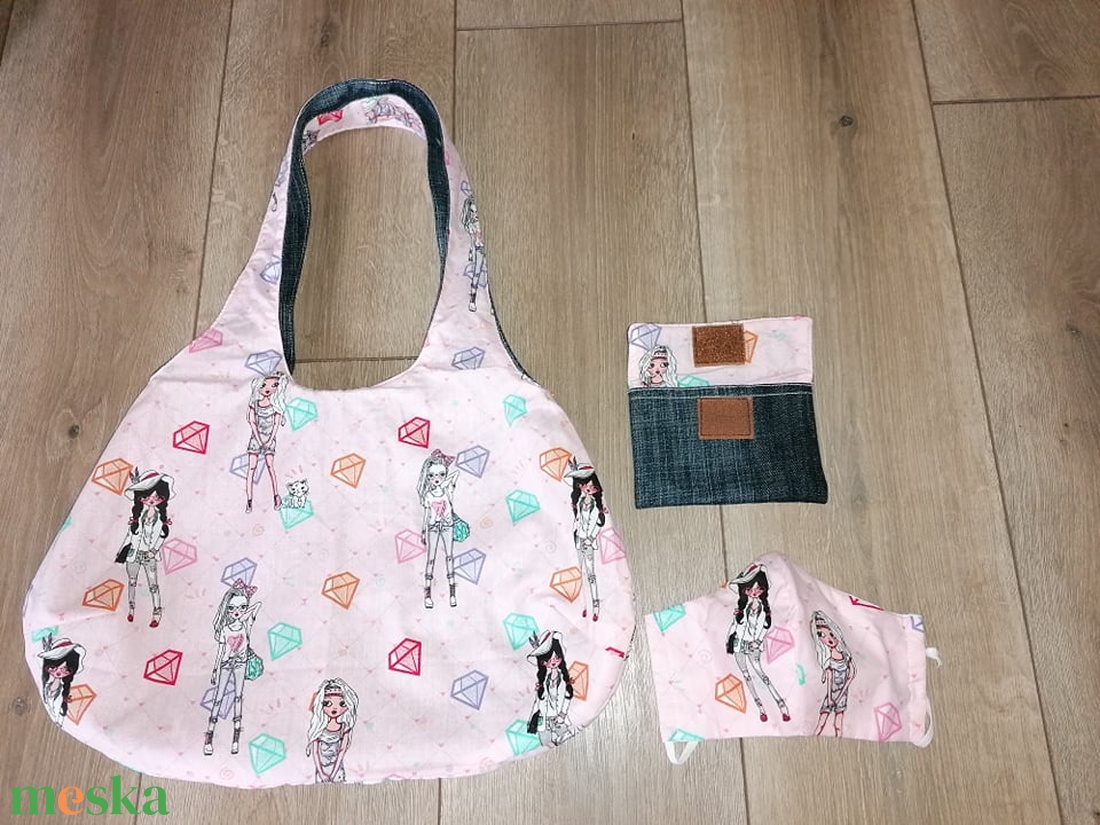 Táska szett.Táska,neszeszer,maszk. - táska & tok - kézitáska & válltáska - válltáska - Meska.hu