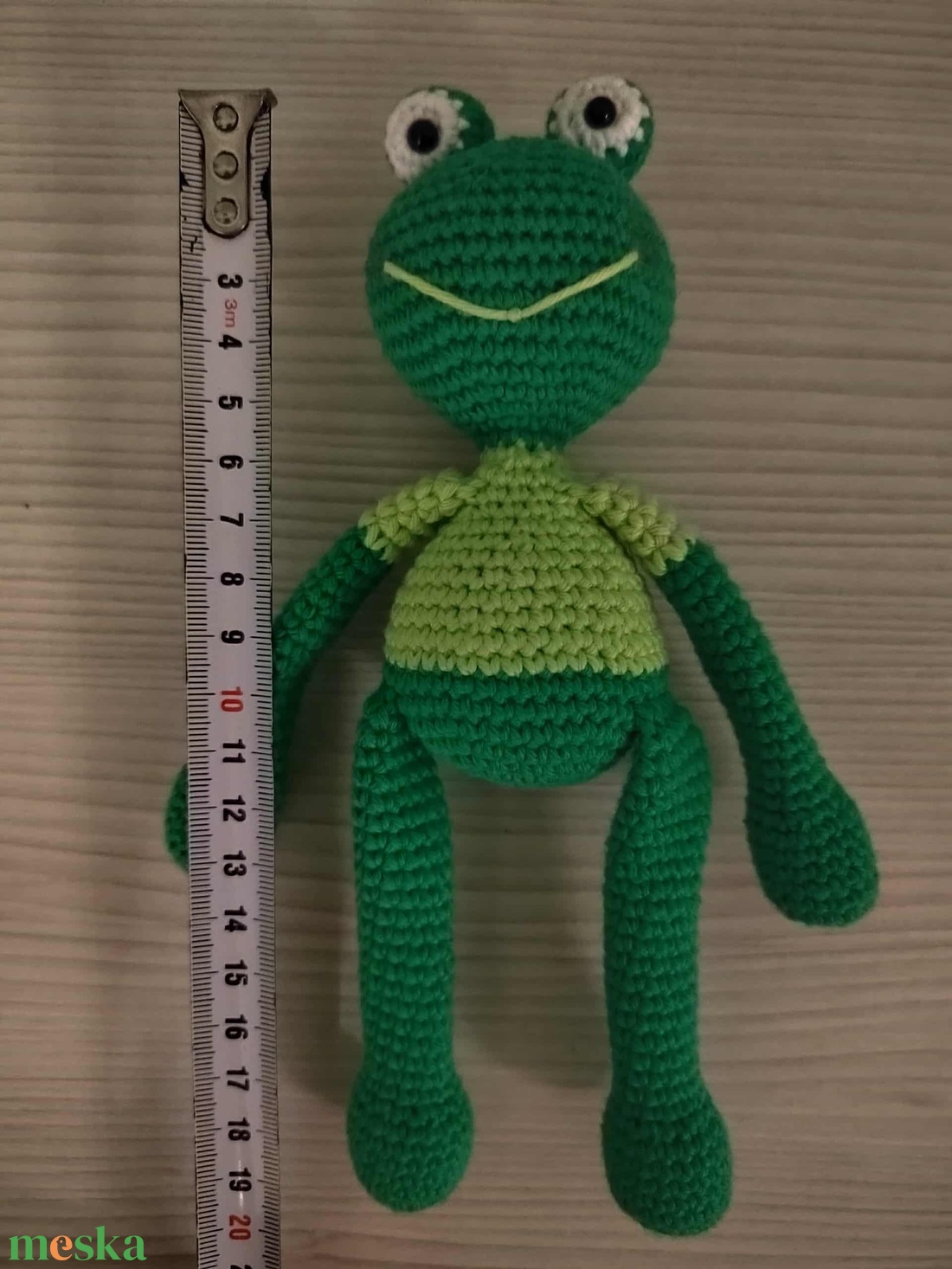 Horgolt béka - játék & sport - plüssállat & játékfigura - béka - Meska.hu