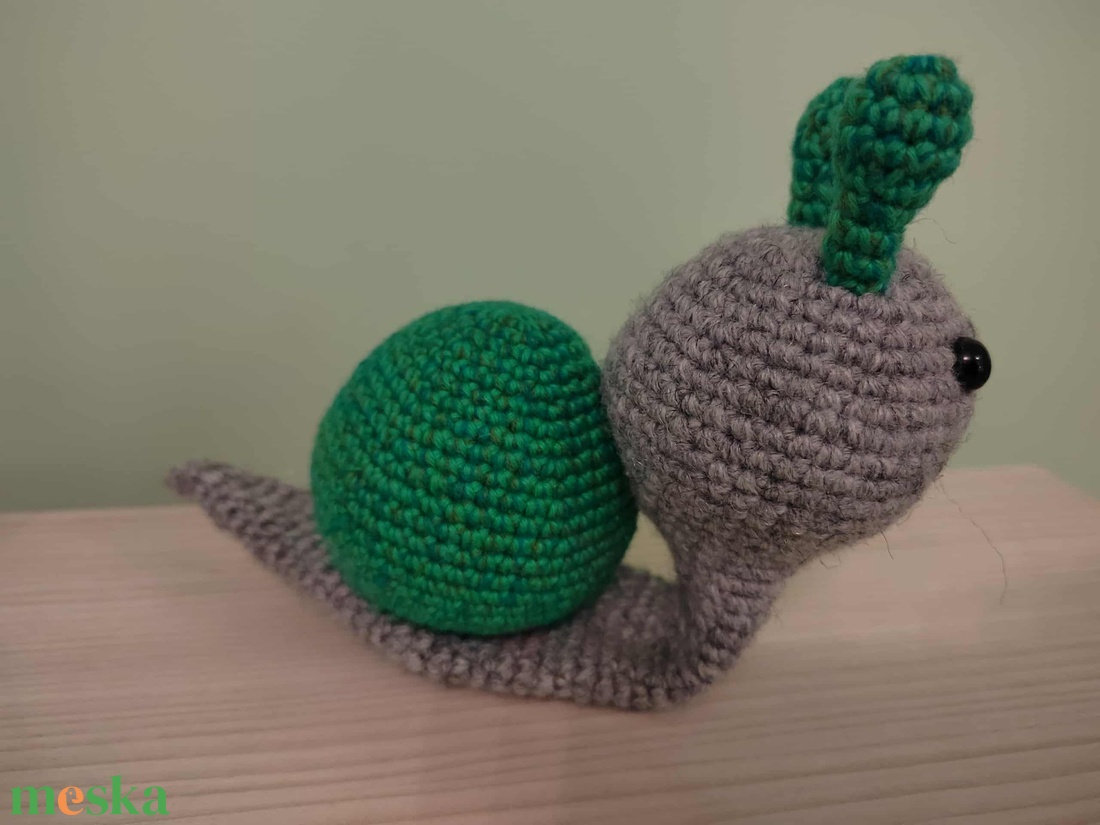 Horgolt csiga - játék & sport - plüssállat & játékfigura - csiga - Meska.hu