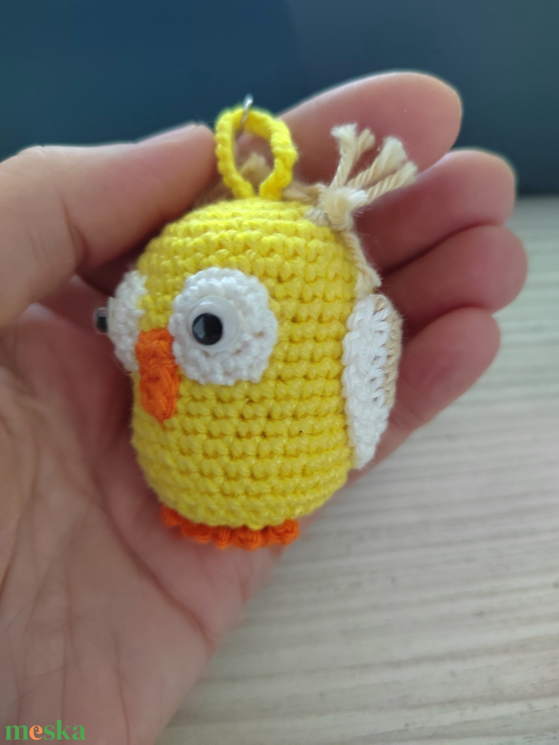 Horgolt kismadár.  - táska & tok - kulcstartó & táskadísz - kulcstartó - Meska.hu