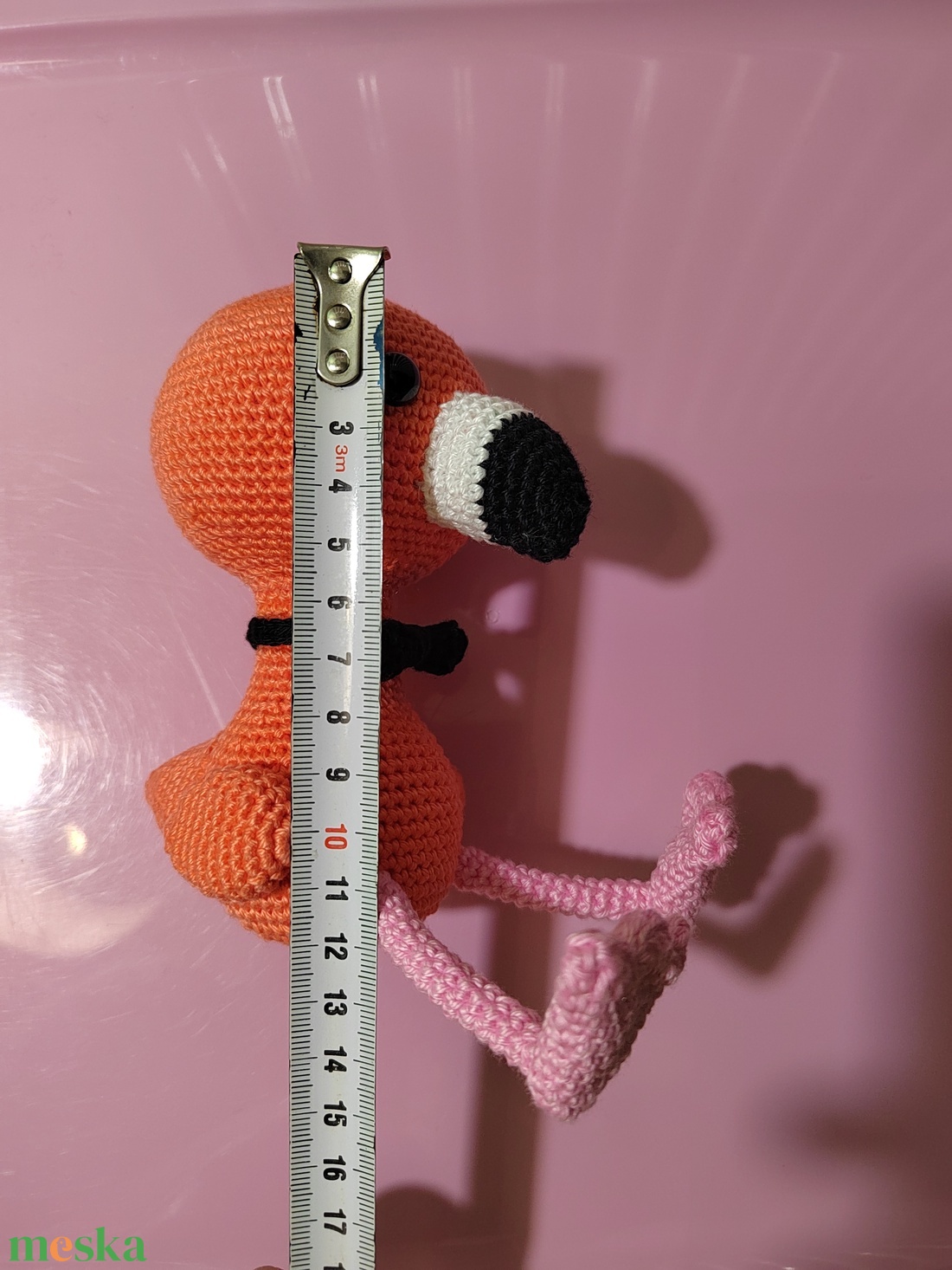 Horgolt flamingó - játék & sport - plüssállat & játékfigura - madár - Meska.hu