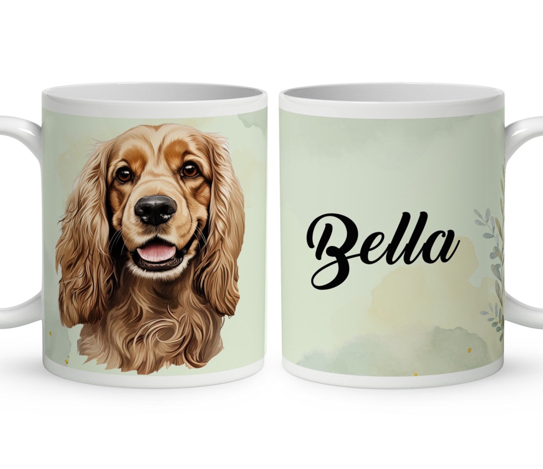 Névvel kérhető - Cser Amerikai cocker spániel portré mintás bögre - otthon & életmód - konyhafelszerelés, tálalás - tálalás - bögre & csésze - Meska.hu