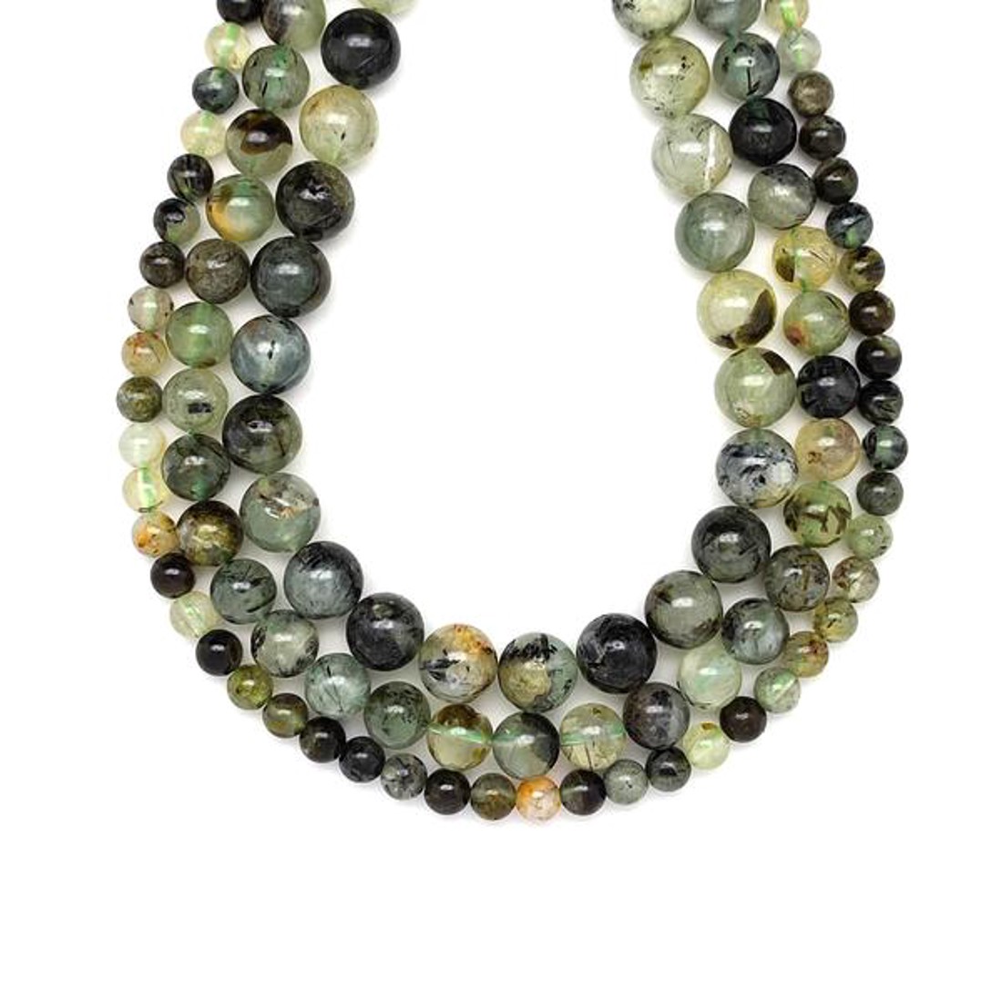 Prehnit golyó 8-9mm  ékszerkészítő alapanyag (füzér) - kellékek & szerszámok - ásvány alapanyag - ásványfüzér - Meska.hu