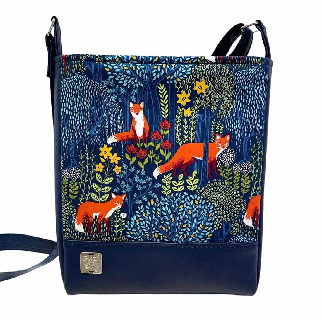SuziartBag Sötétkék rókás kisméretű táska - táska & tok - kézitáska & válltáska - válltáska - Meska.hu SuziartBag Sötétkék rókás kisméretű táska - táska & tok - kézitáska & válltáska - válltáska - Meska.hu