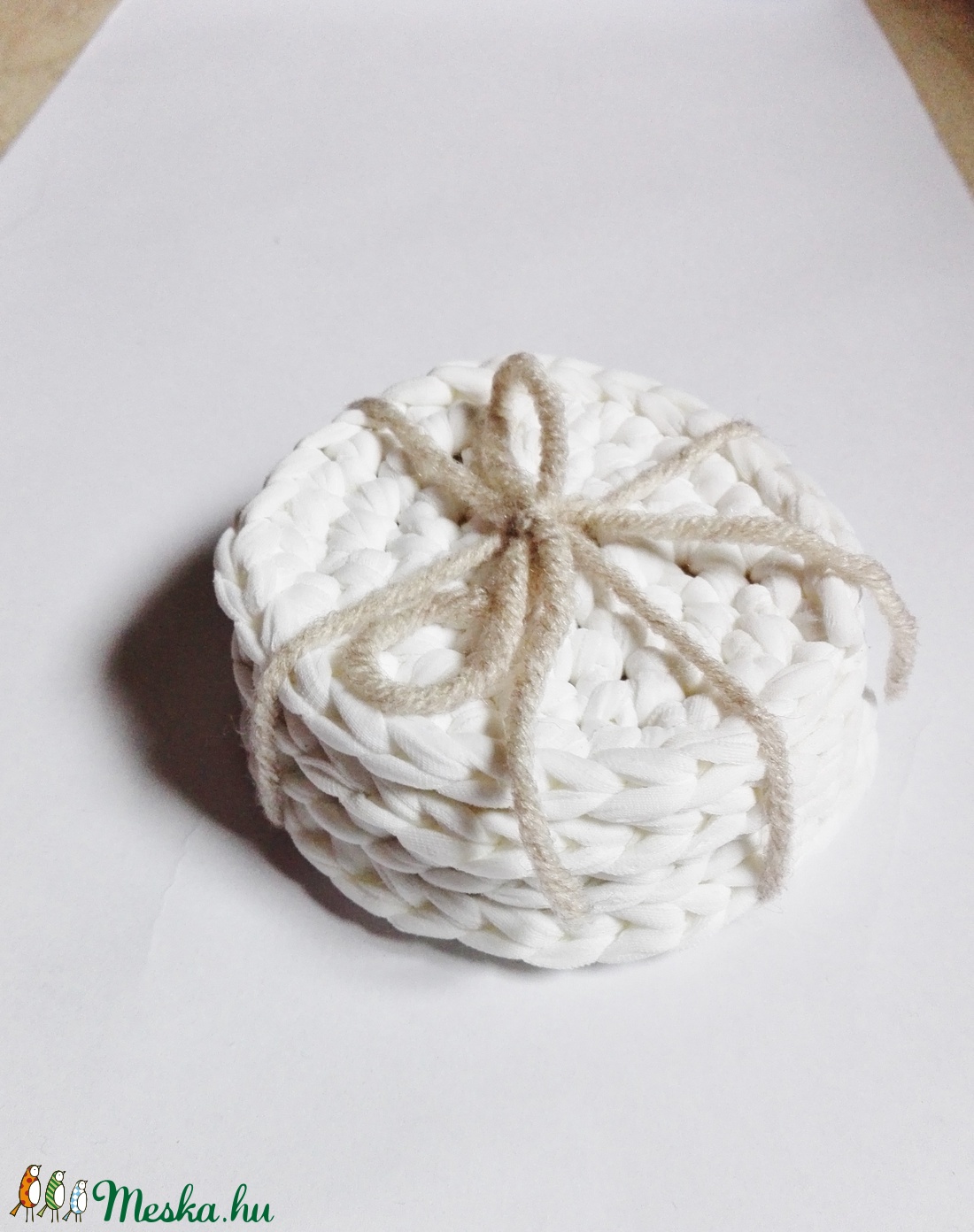 Fehér horgolt poháralátét - otthon & életmód - dekoráció - Meska.hu