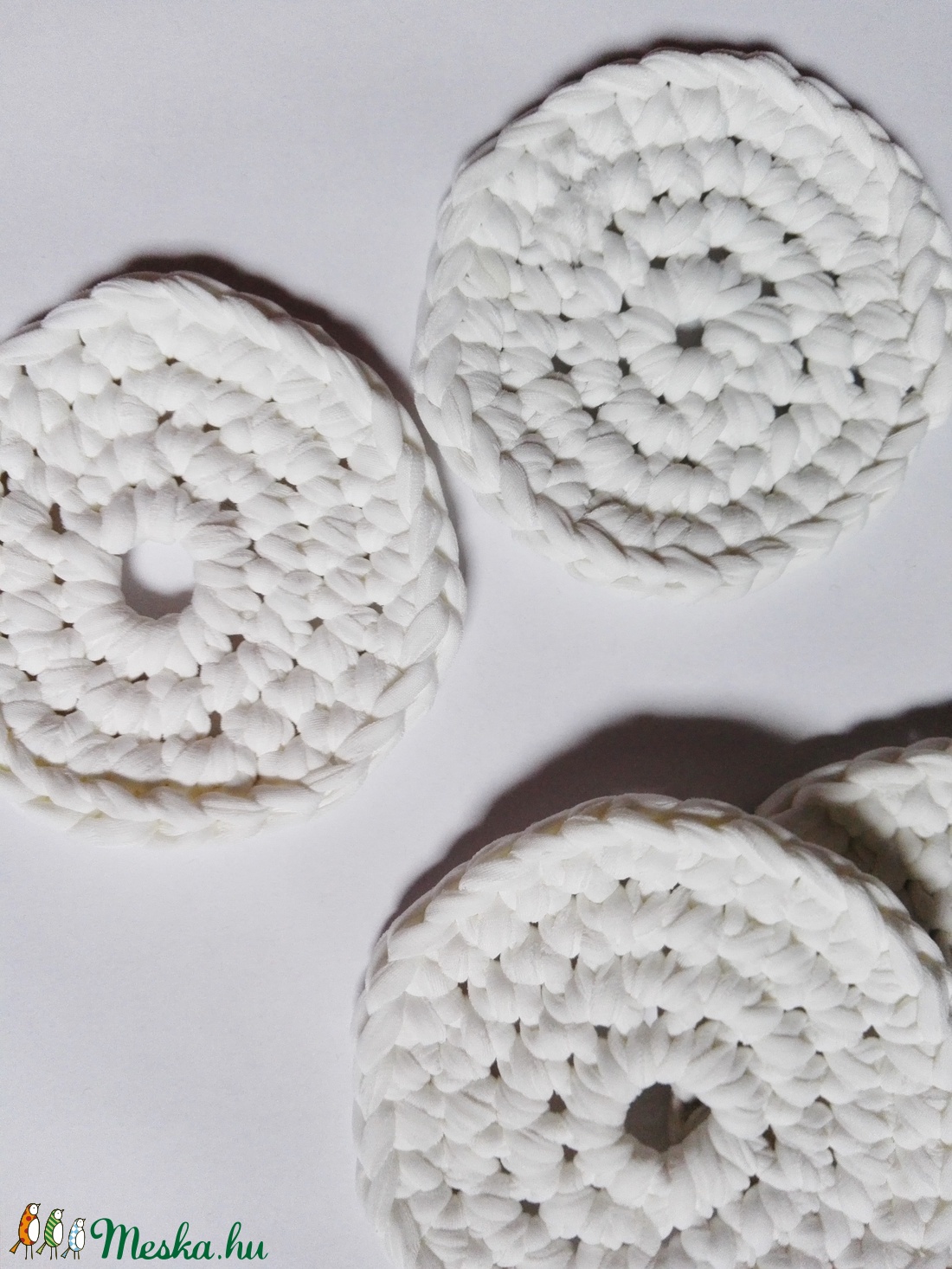 Fehér horgolt poháralátét - otthon & életmód - dekoráció - Meska.hu