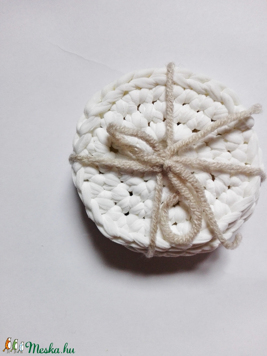 Fehér horgolt poháralátét - otthon & életmód - dekoráció - Meska.hu