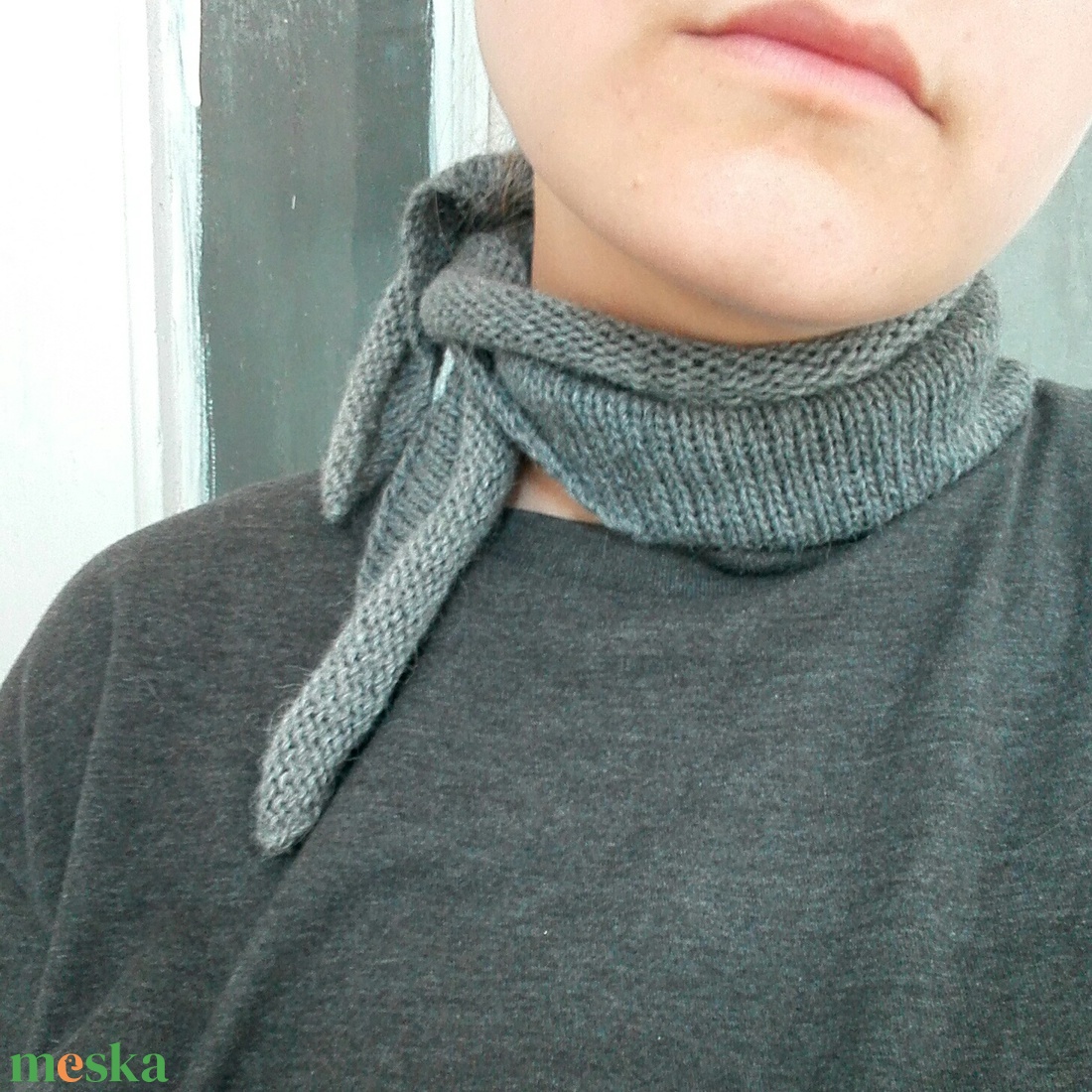 Szürke kis kendő - ruha & divat - sál, sapka, kendő - kendő - Meska.hu