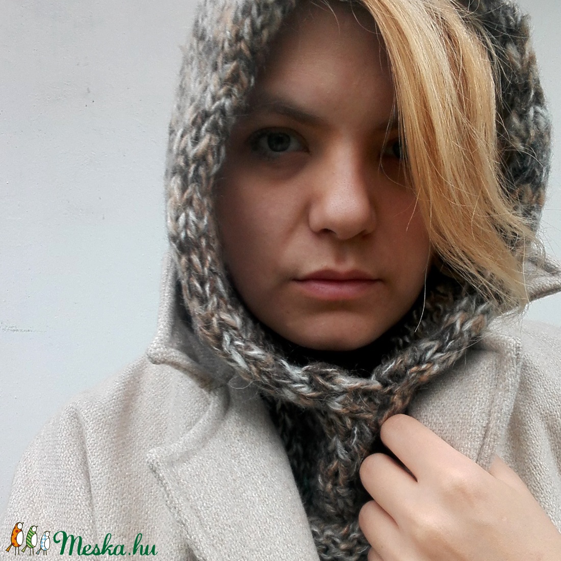 Barnás puha kapucni - ruha & divat - sál, sapka, kendő - Meska.hu