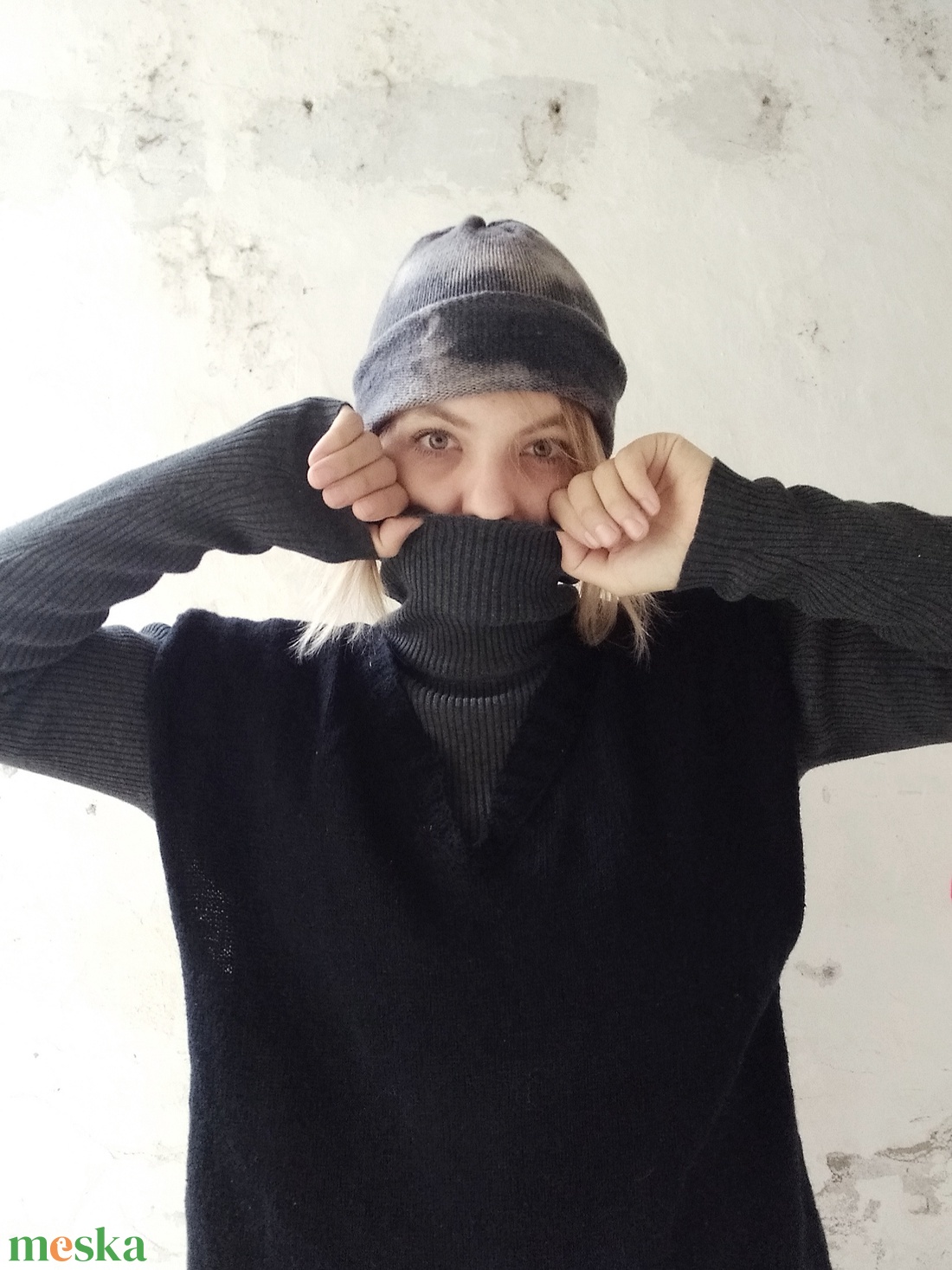 Viharfelhő kötött sapka - ruha & divat - sál, sapka, kendő - sapka - Meska.hu