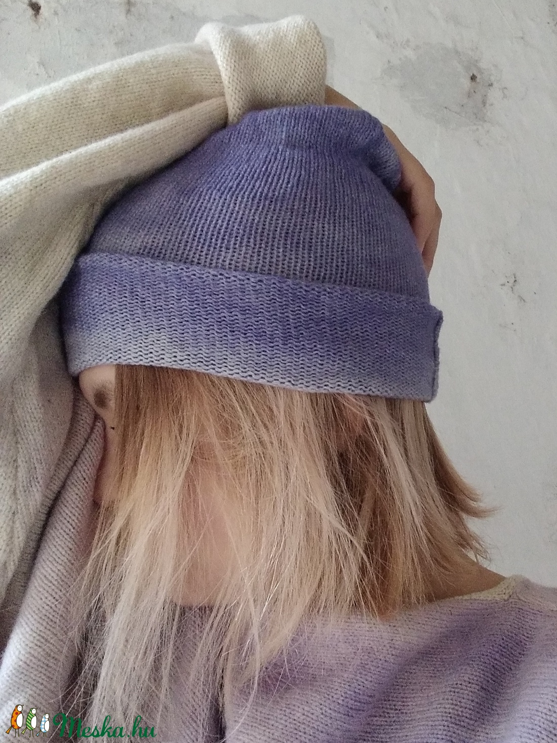 Esőfelhő kötött sapka - ruha & divat - sál, sapka, kendő - sapka - Meska.hu