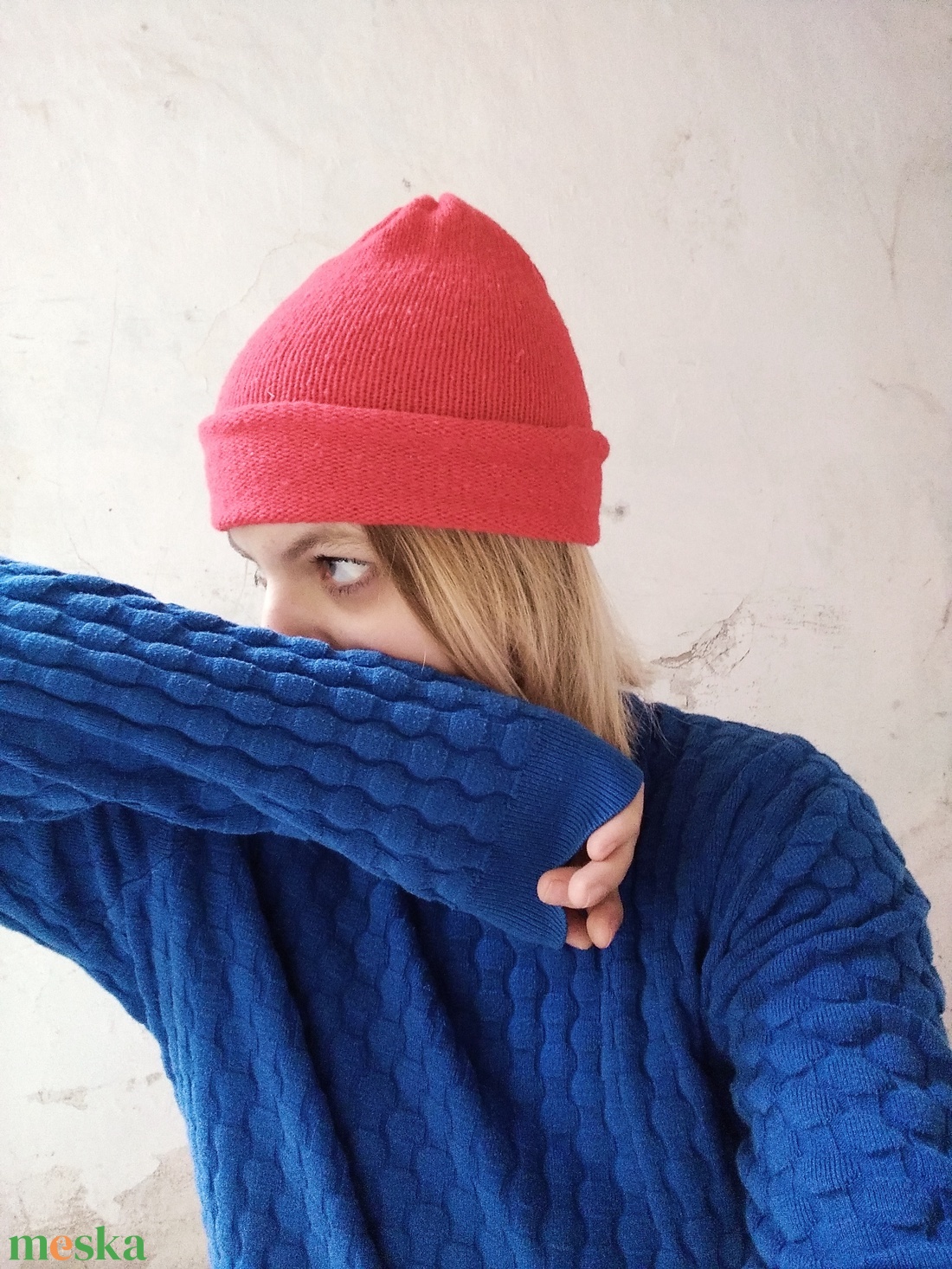 Legpirosabb kötött sapka - ruha & divat - sál, sapka, kendő - sapka - Meska.hu