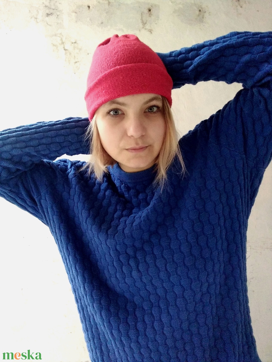 Legpirosabb kötött sapka - ruha & divat - sál, sapka, kendő - sapka - Meska.hu