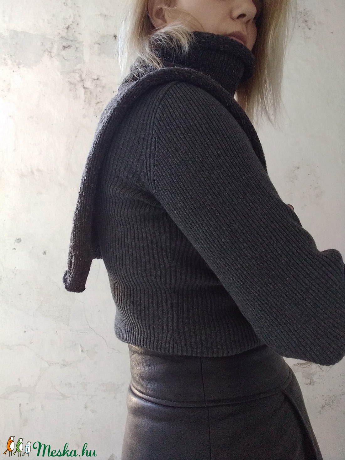 Kötött Tweedgallér / Borsszem - ruha & divat - sál, sapka, kendő - sál - Meska.hu