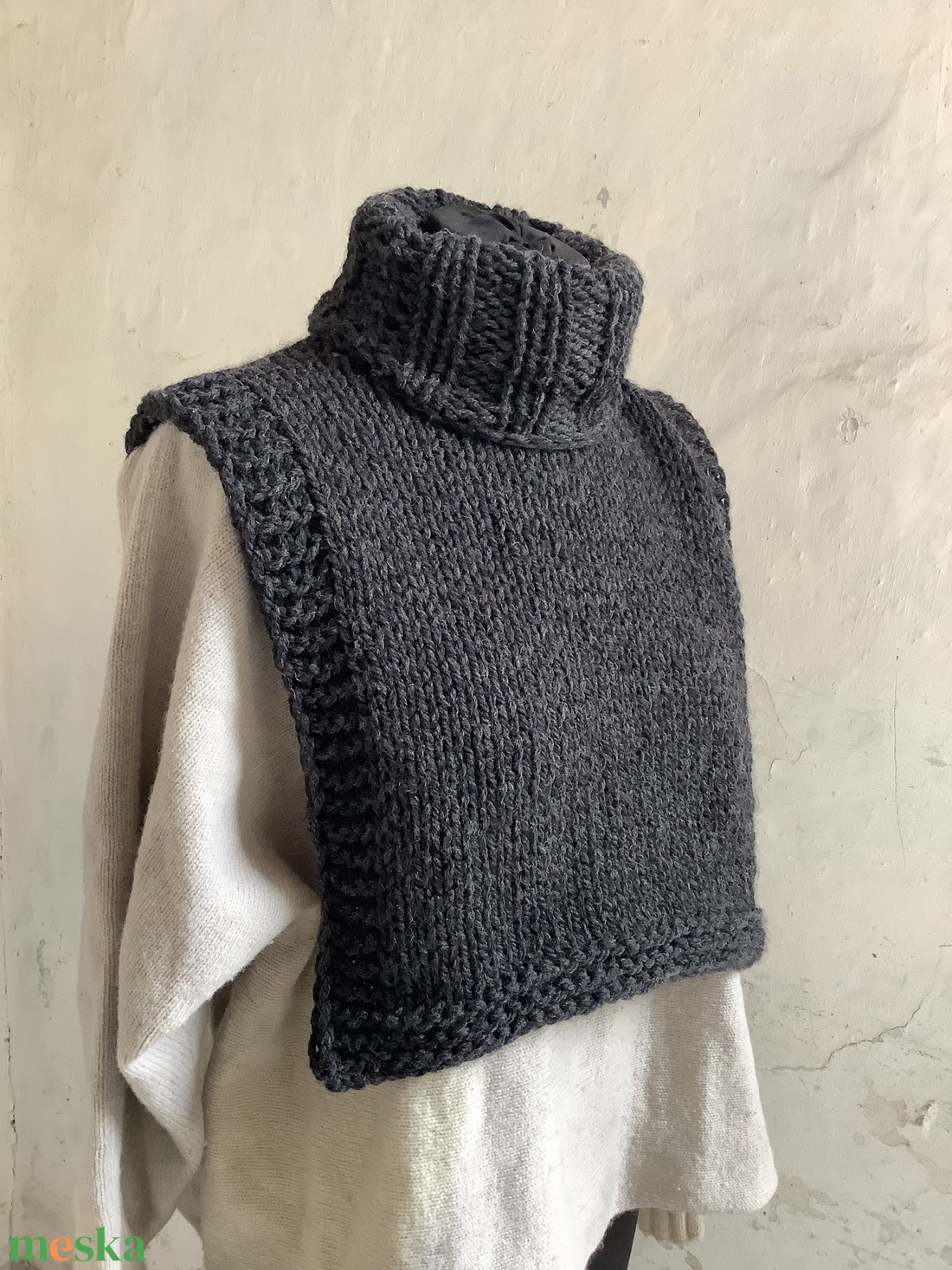 Kötött puha gallér - ruha & divat - sál, sapka, kendő - sál - Meska.hu