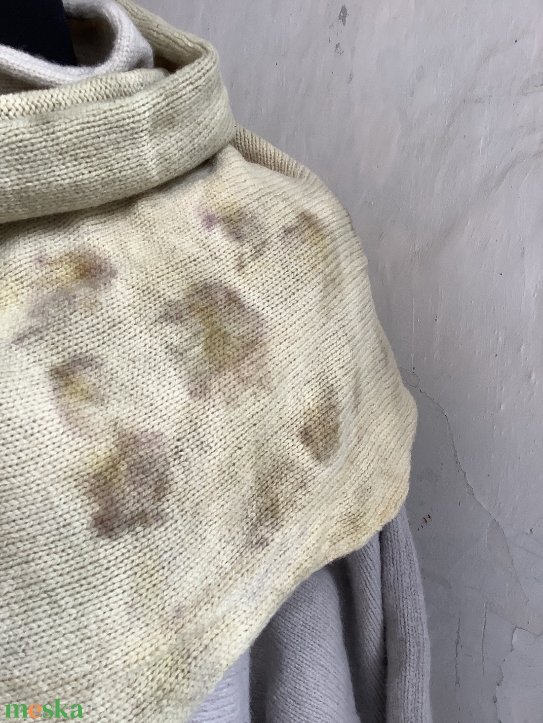 Növényel festett kendő  - ruha & divat - sál, sapka, kendő - vállkendő - Meska.hu