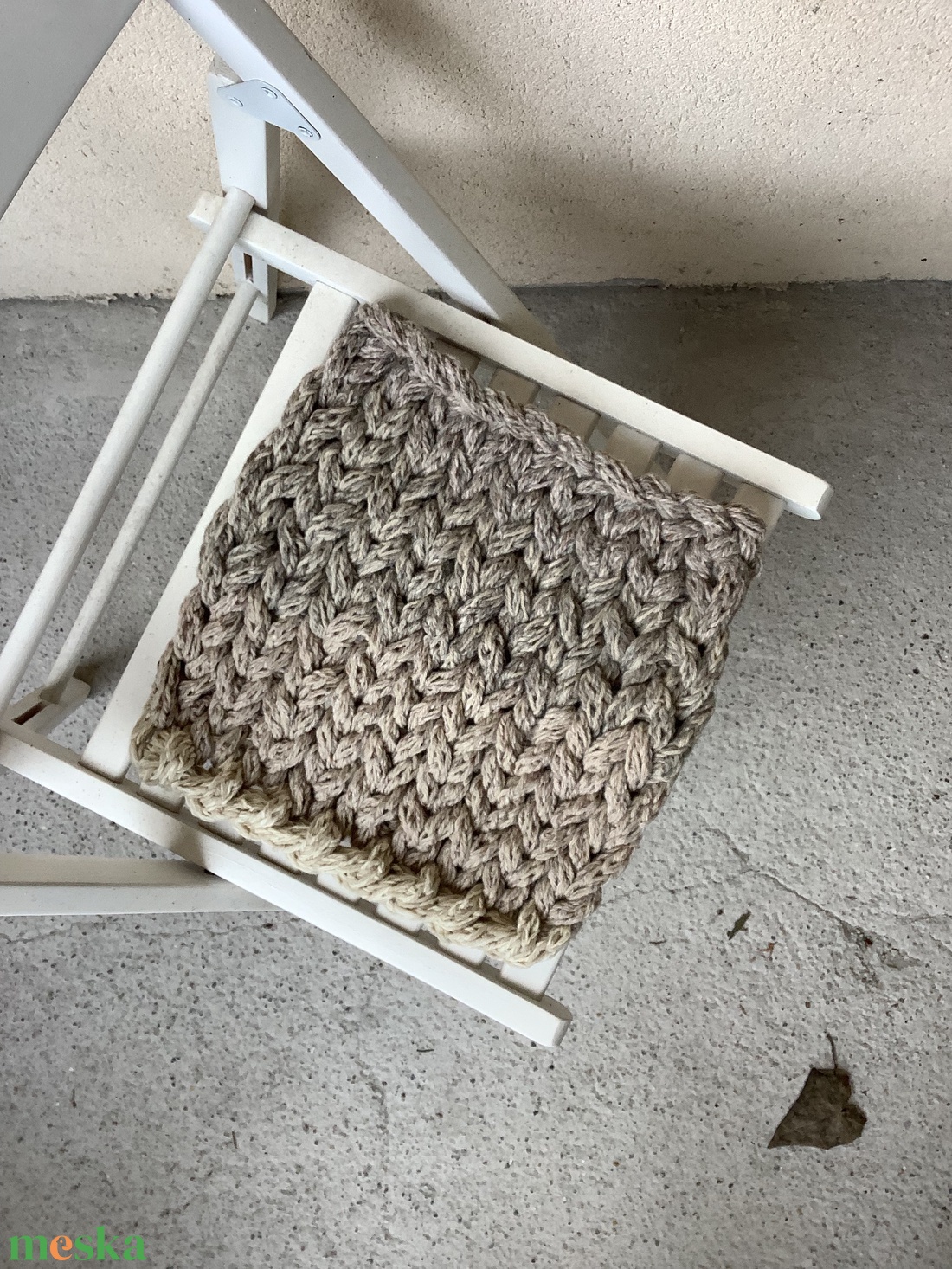 Kötött gyapjú székpárna III. - otthon & életmód - lakástextil - székpárna, huzat - Meska.hu