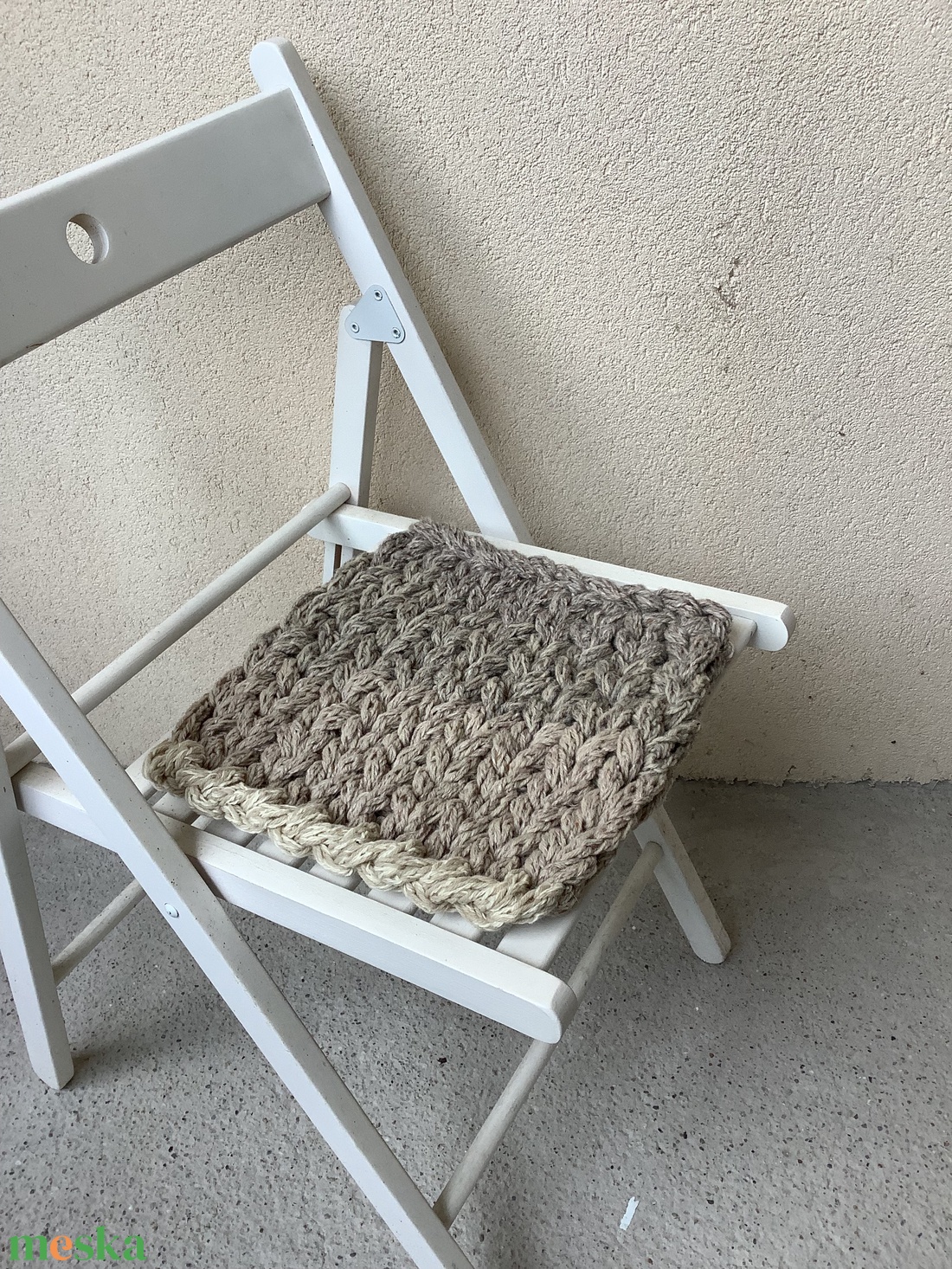 Kötött gyapjú székpárna III. - otthon & életmód - lakástextil - székpárna, huzat - Meska.hu