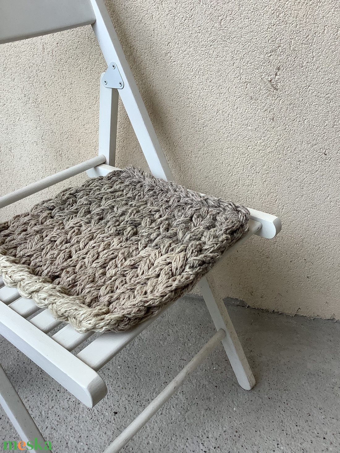 Kötött gyapjú székpárna III. - otthon & életmód - lakástextil - székpárna, huzat - Meska.hu