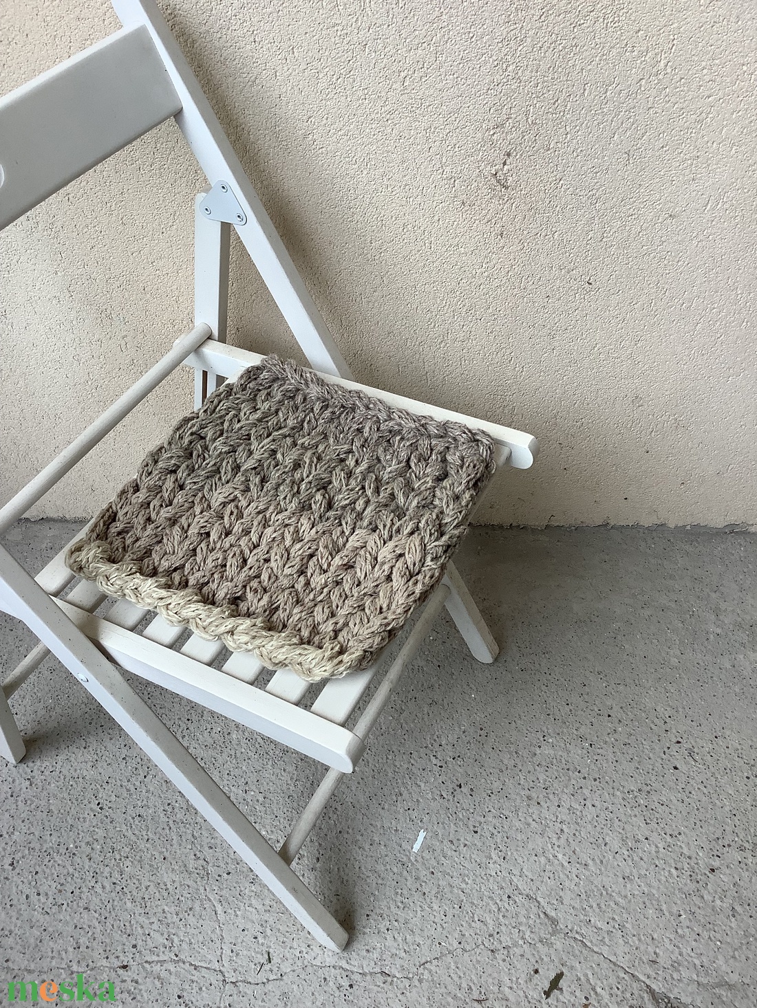 Kötött gyapjú székpárna III. - otthon & életmód - lakástextil - székpárna, huzat - Meska.hu