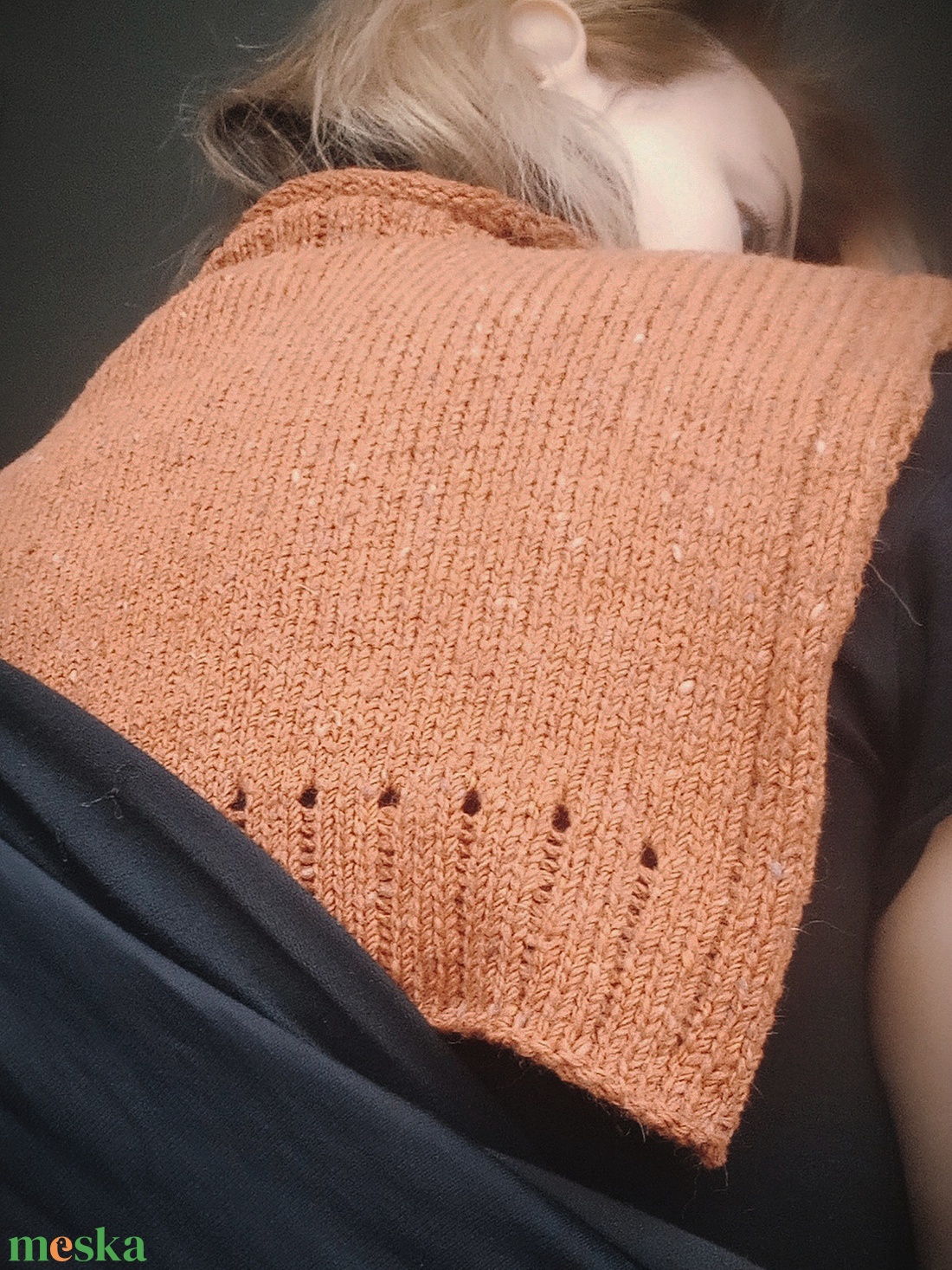 Kötött Tweedgallér / Róka - ruha & divat - sál, sapka, kendő - sál - Meska.hu
