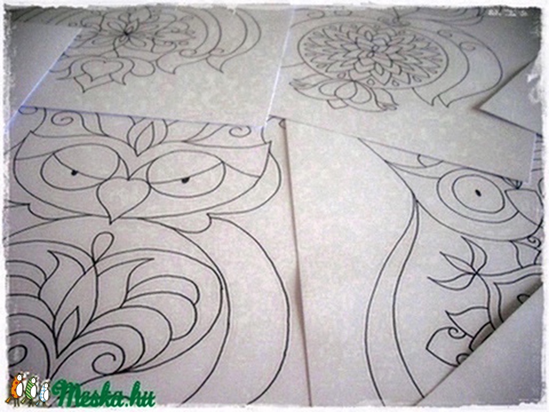 Baglyos színező - nyomtatható PDF -  - Meska.hu