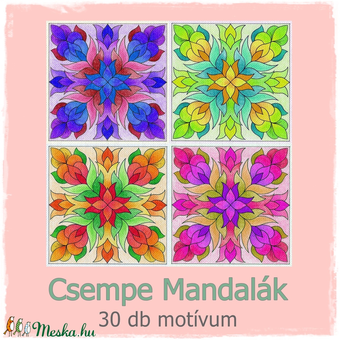 Csempe Mandalák - nyomtatható színező sablon  -  - Meska.hu